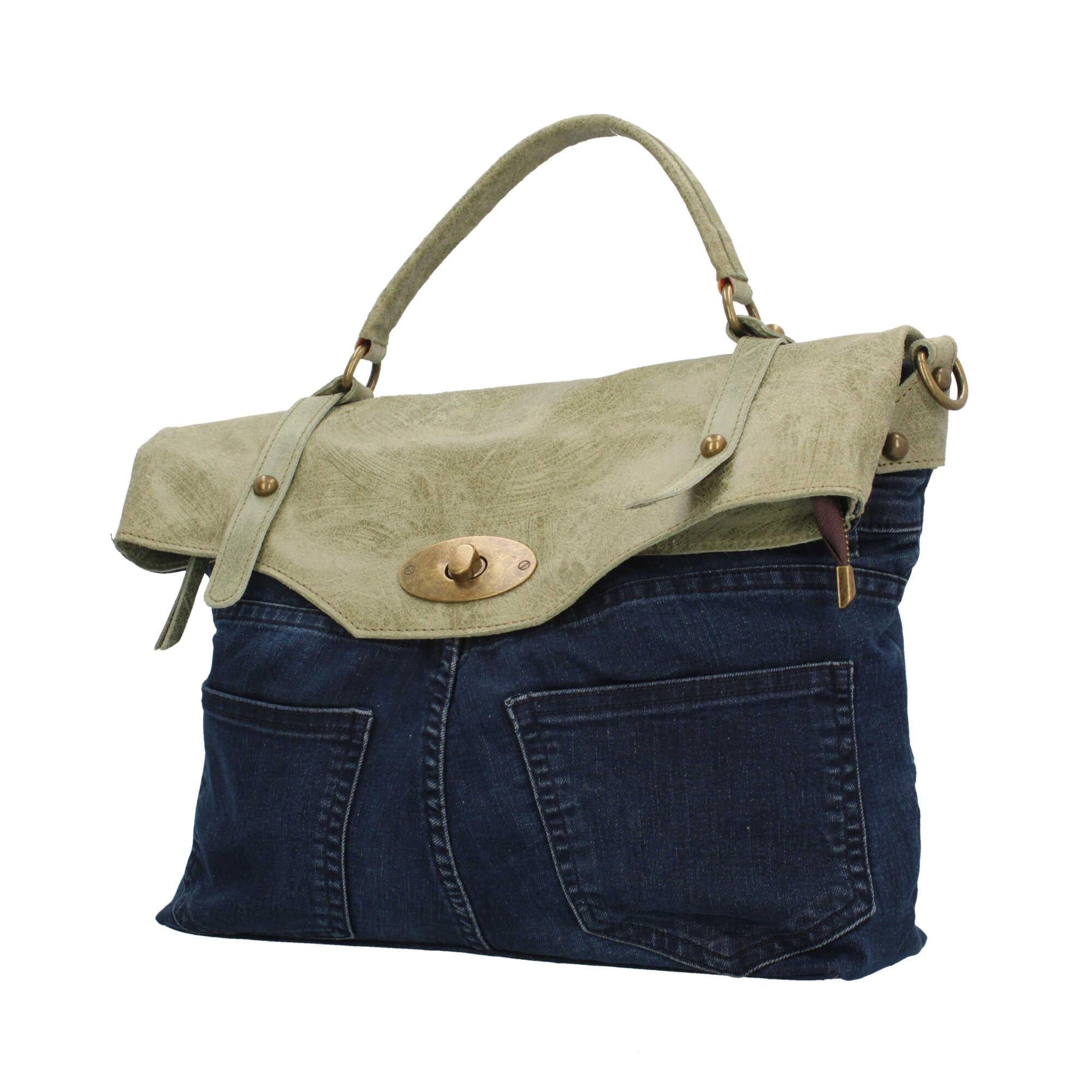Borsa a mano in jeans Made in italy