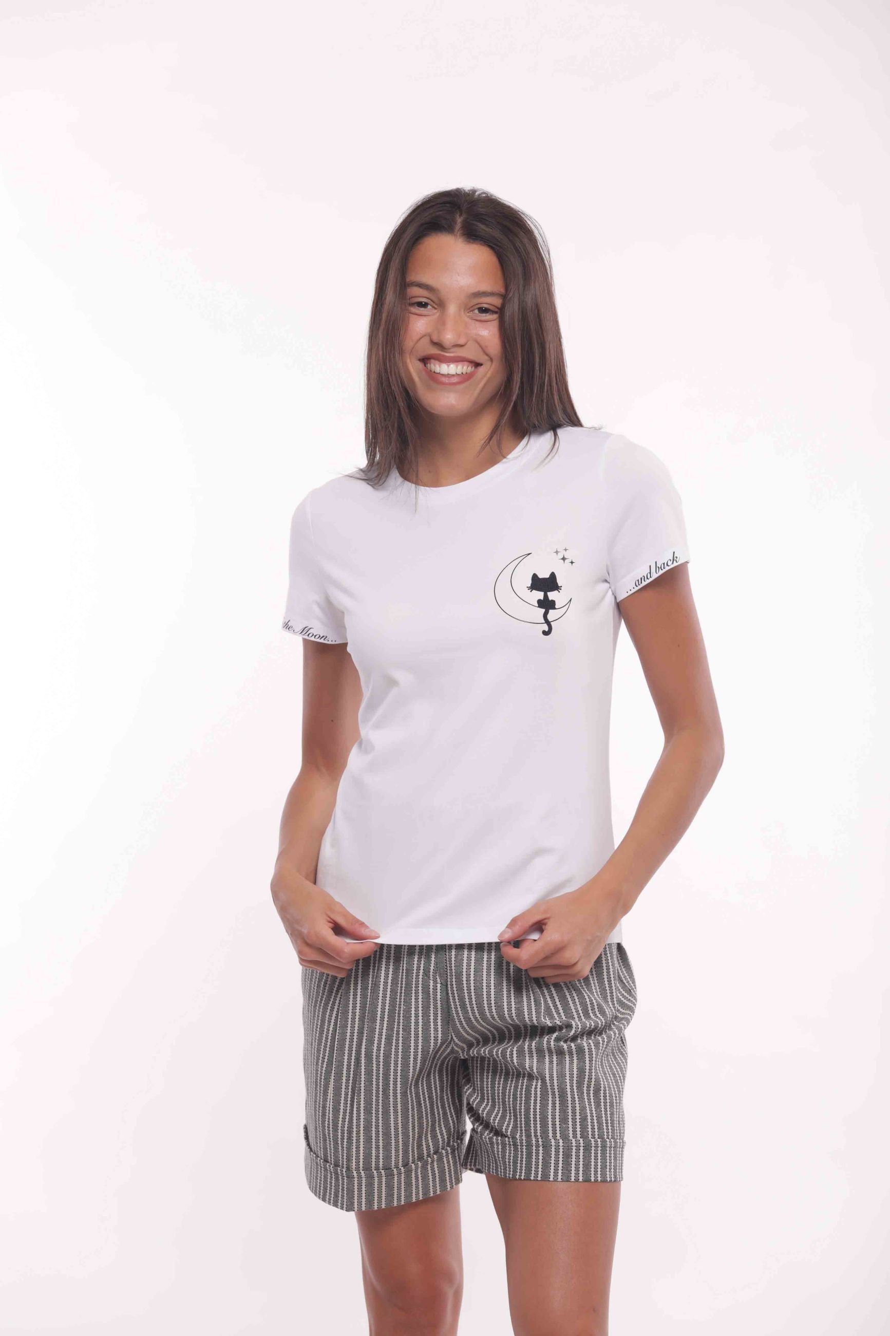 Minimua T-shirt To the Moon and Back con Stampa Lunare