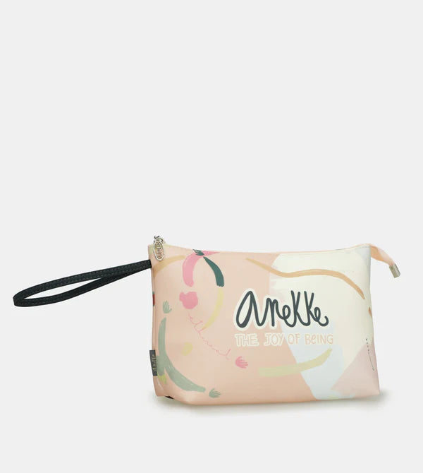 Pochette Anekke con stampa artistica e cinturino da polso