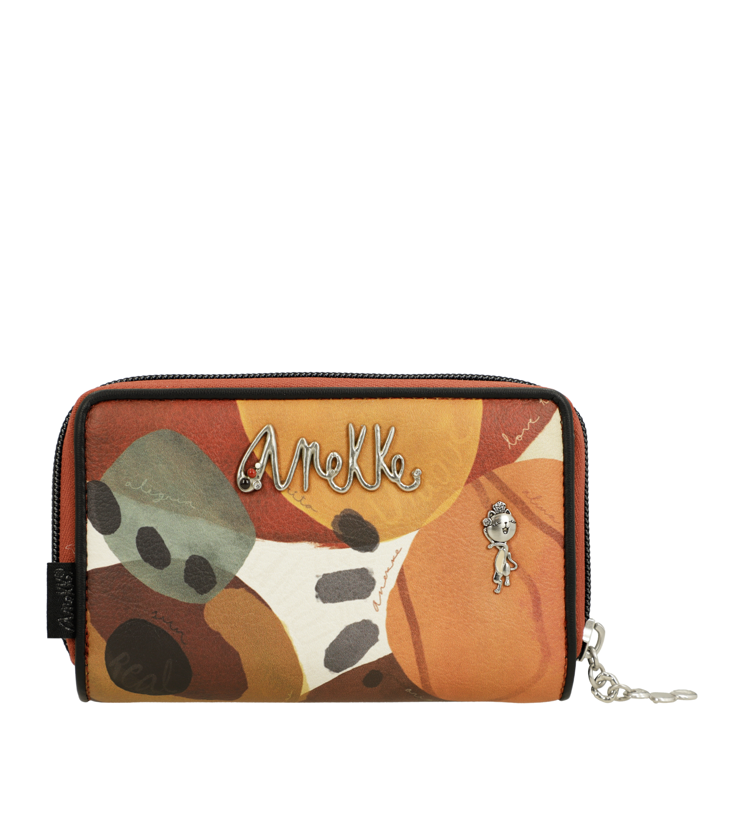Portafoglio Anekke con zip e design originale Arancione TU | Giò Fashion