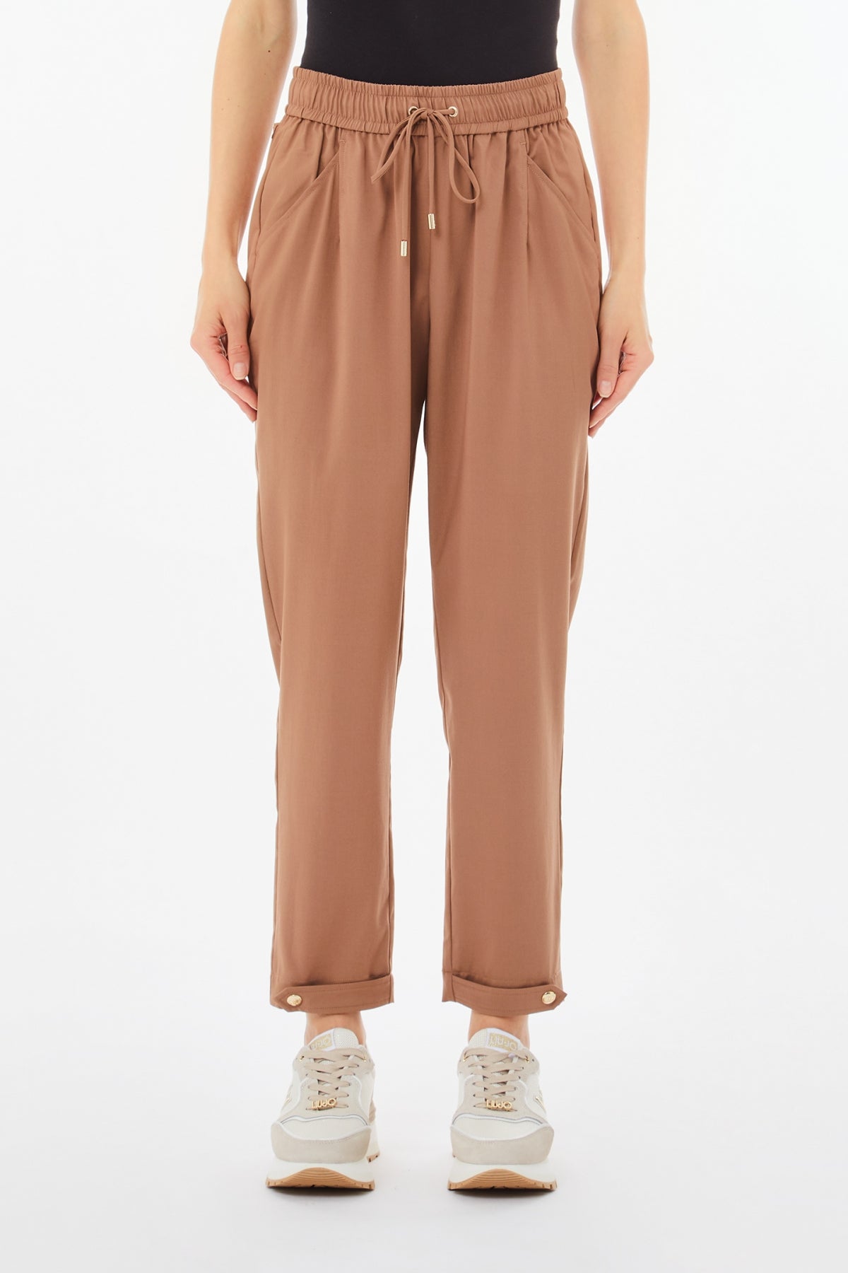 Pantaloni Liu Jo con Coulisse e Dettagli Eleganti Marrone S | Giò Fashion