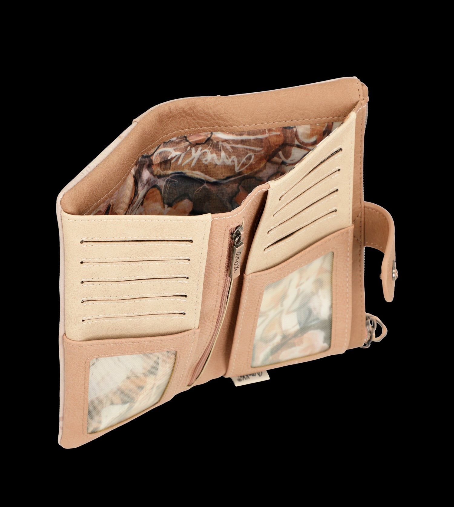 Portafoglio Anekke capiente ed elegante con chiusura zip