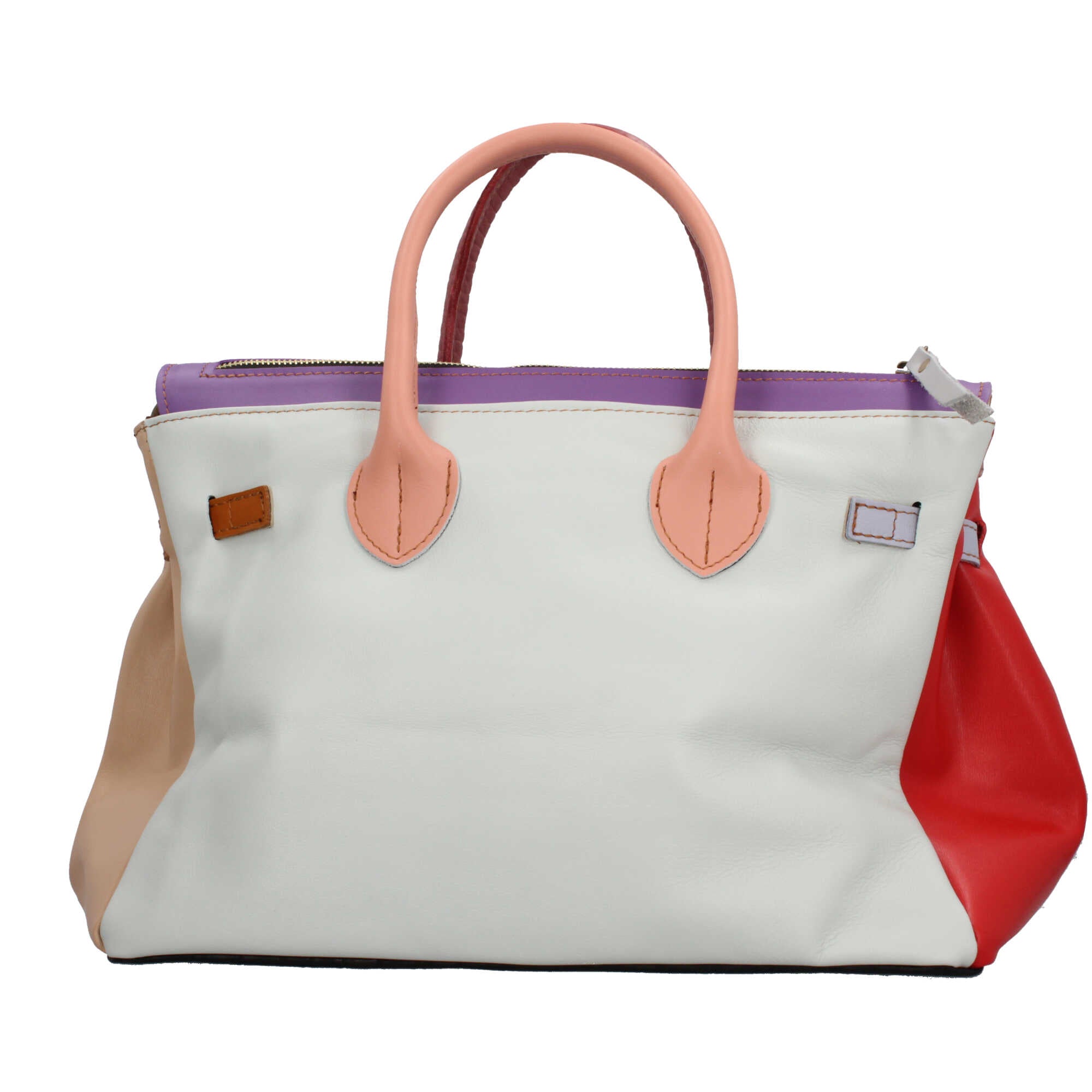 Borsa a mano elegante con design multicolore e chiusura twist