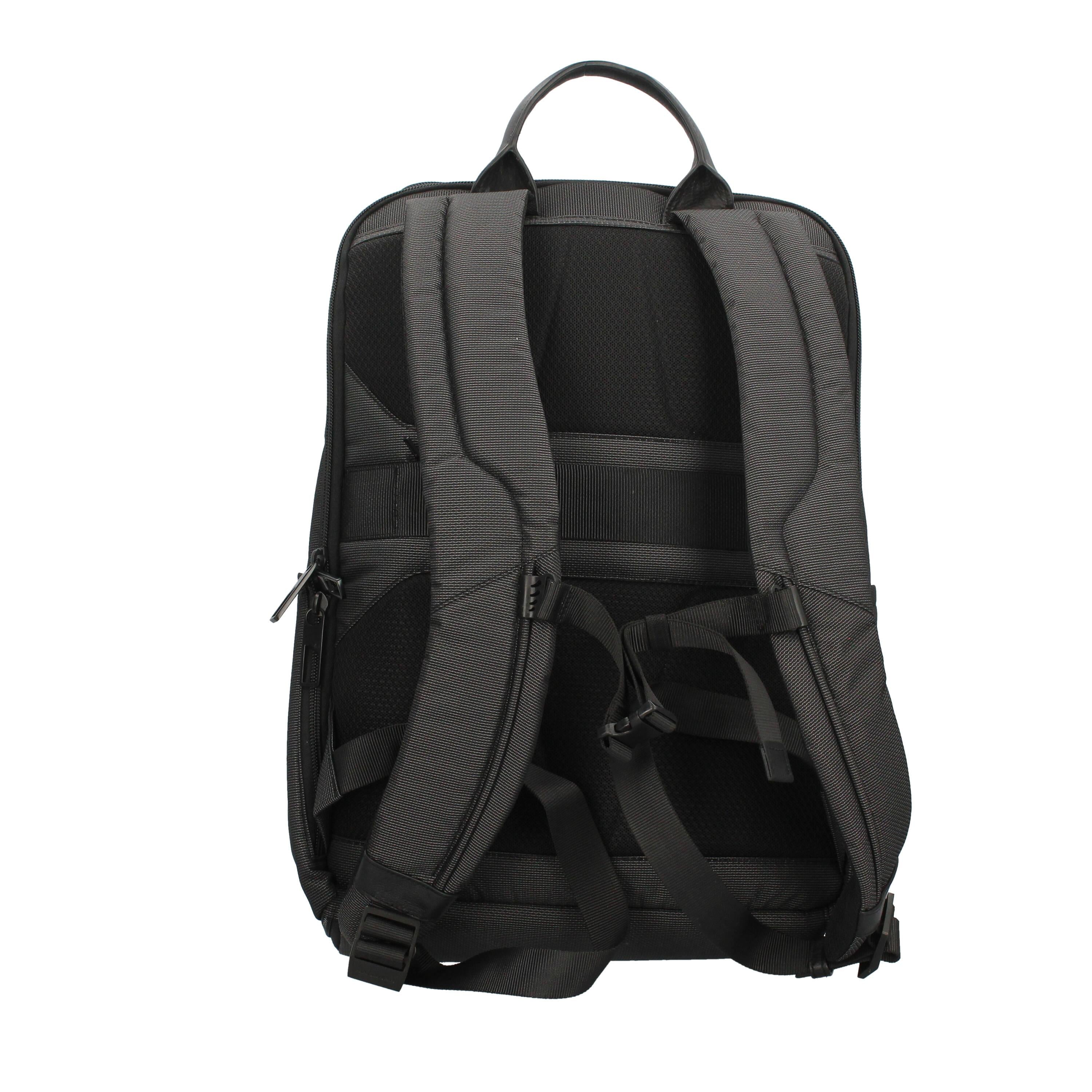 Zaino in pelle e tessuto porta PC 15,60"