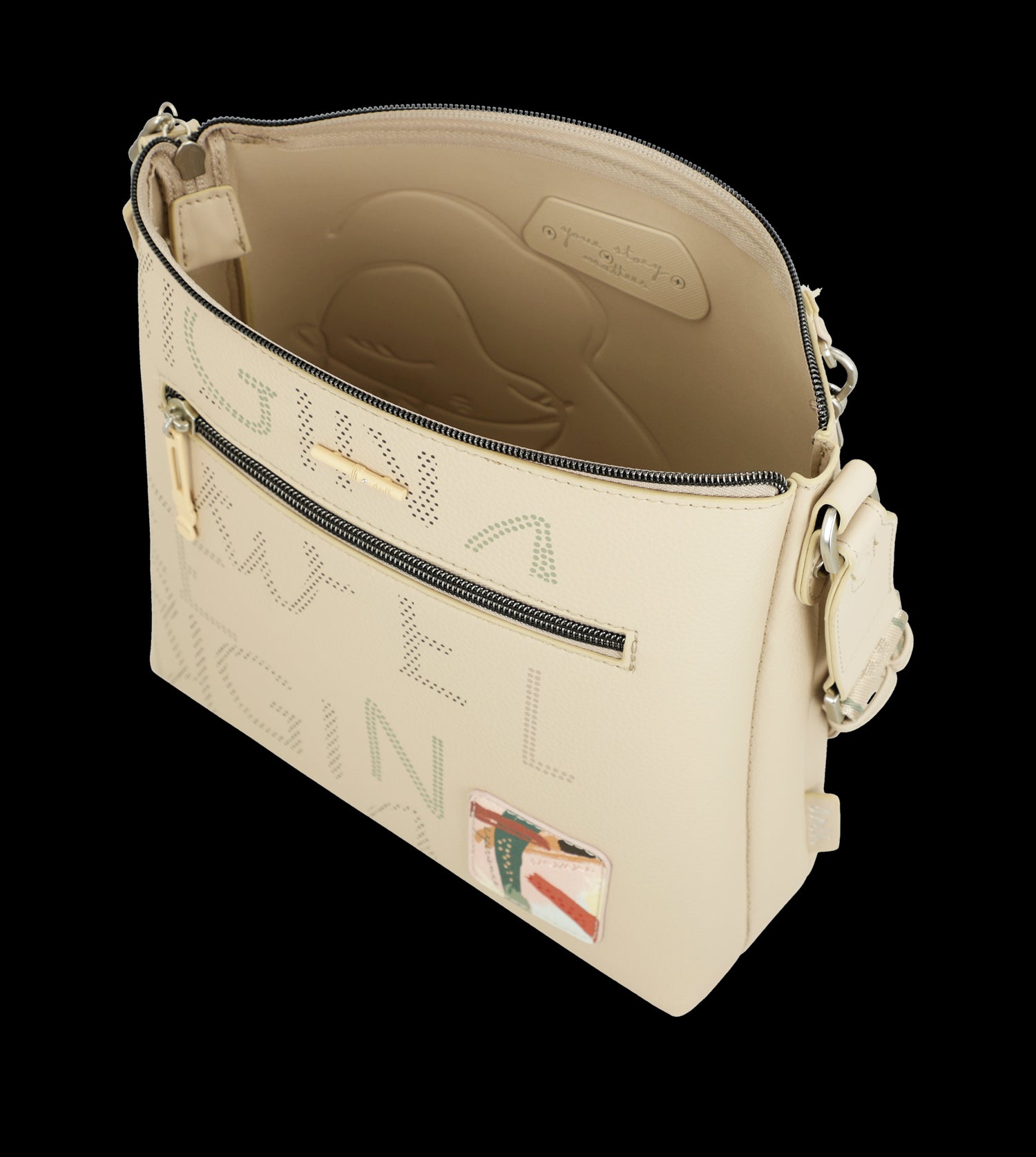 Borsa a tracolla Anekke con dettagli traforati e charm