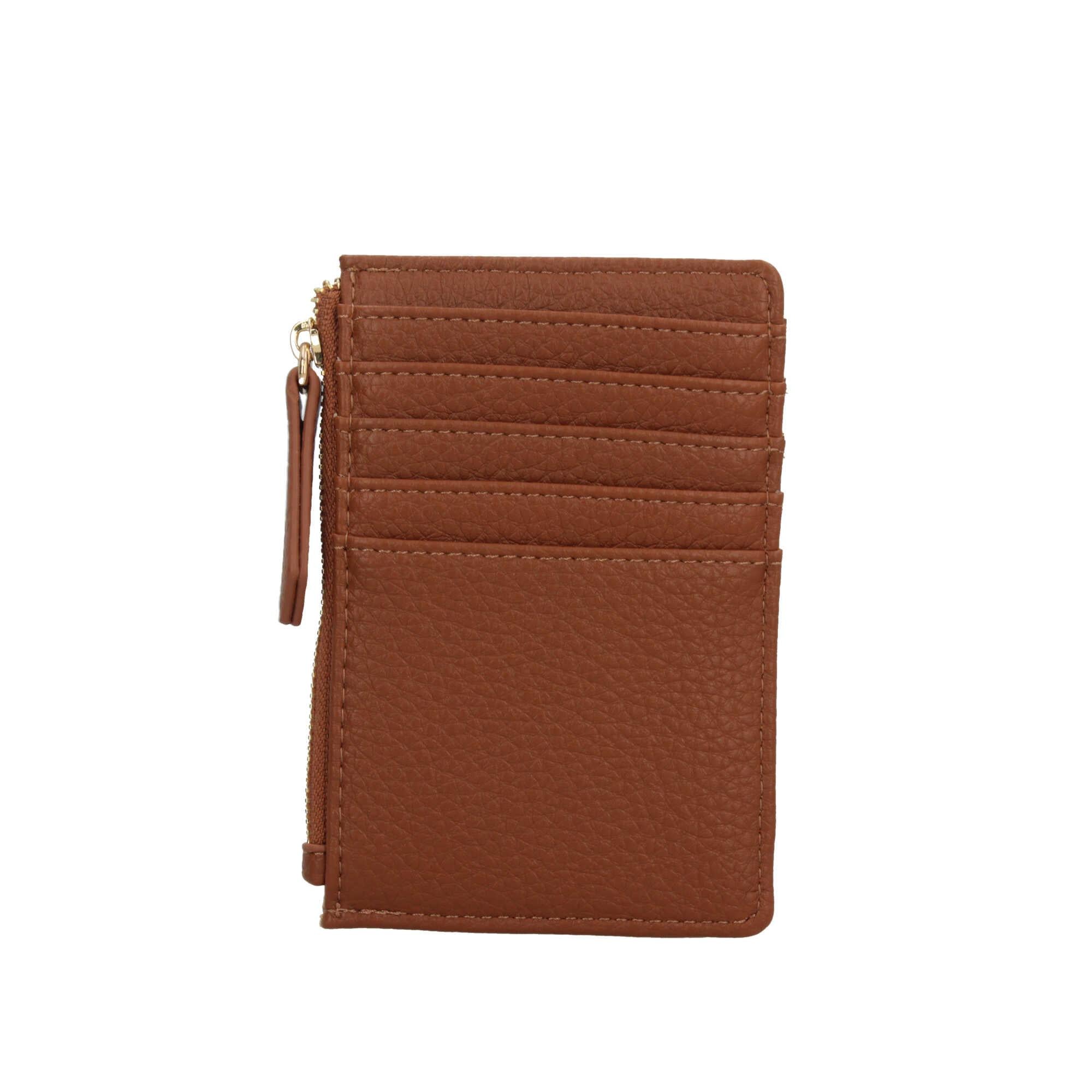 Portacarte Valentino con zip e logo frontale
