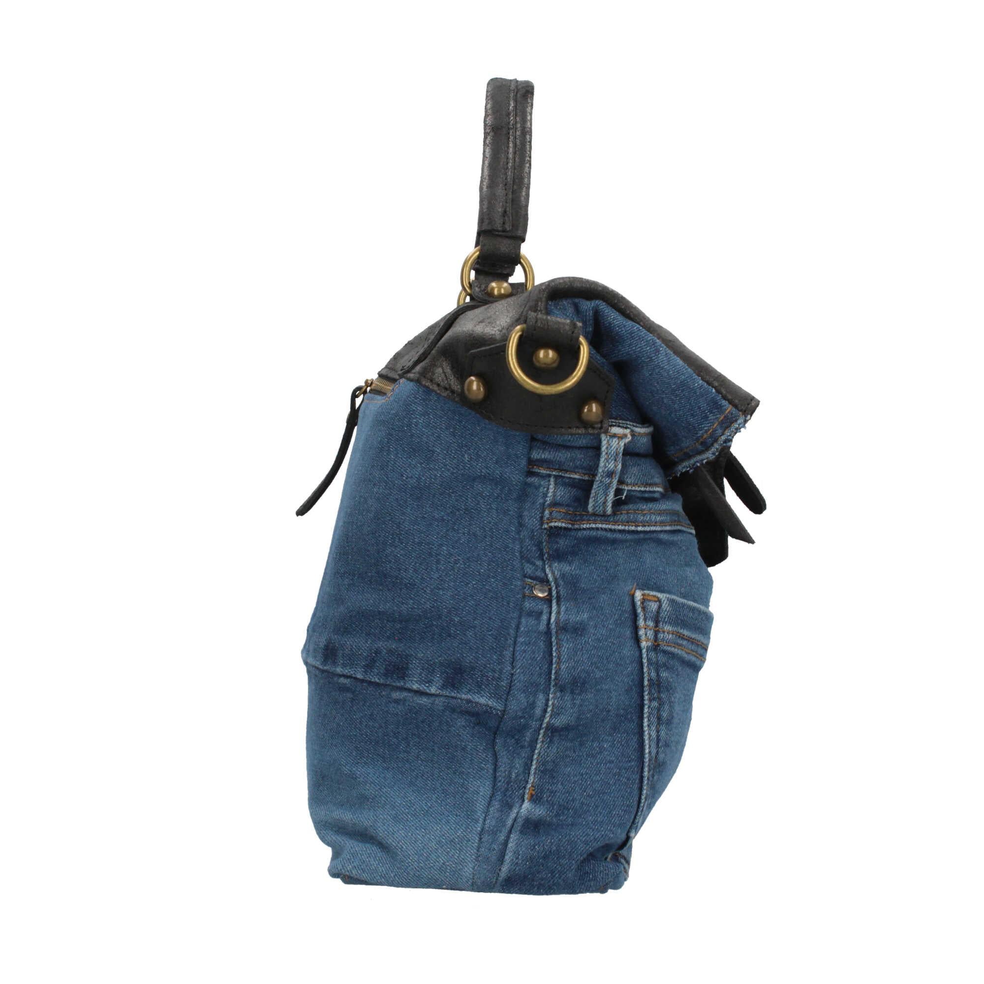 Borsa a mano in jeans Made in italy
