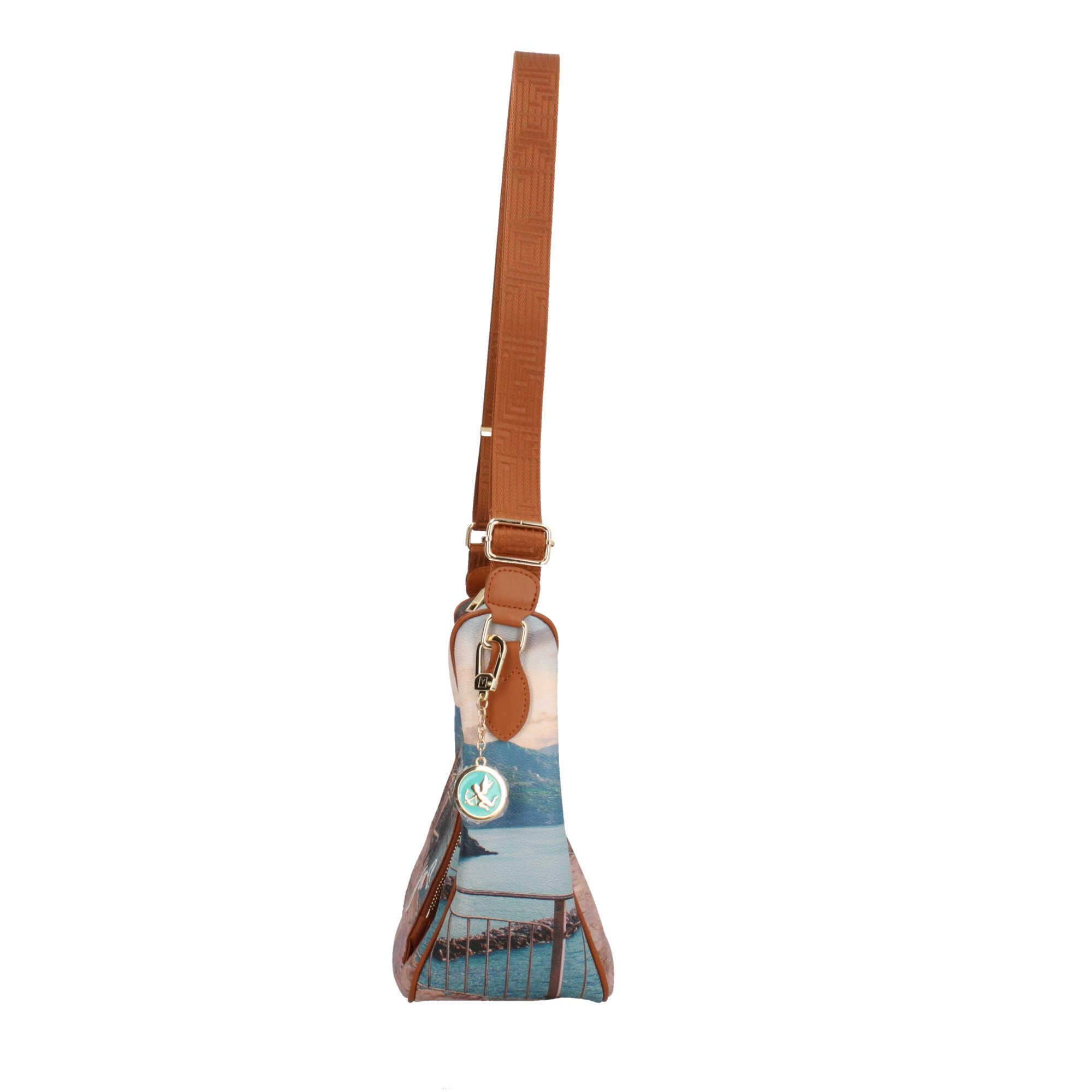 Borsa a tracolla con citta y not
