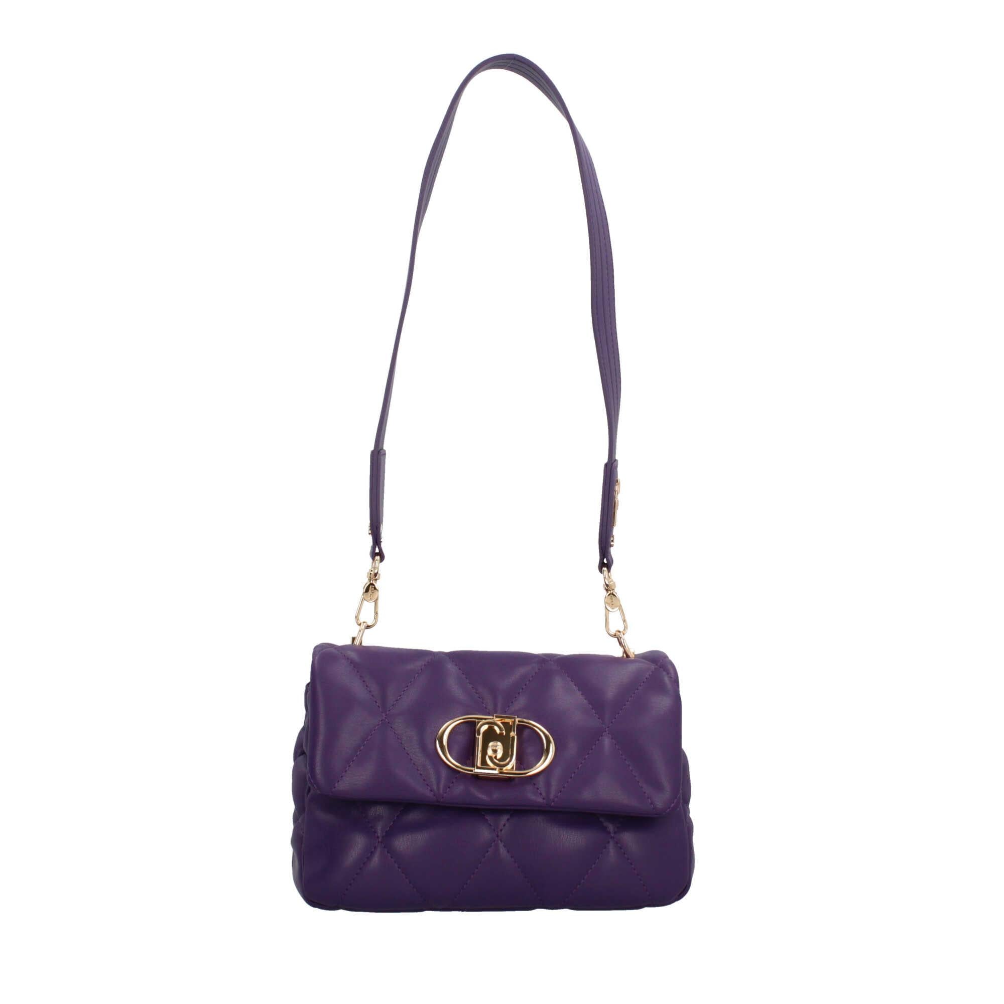 Borsa a spalla matelassè con logo Liu Jo