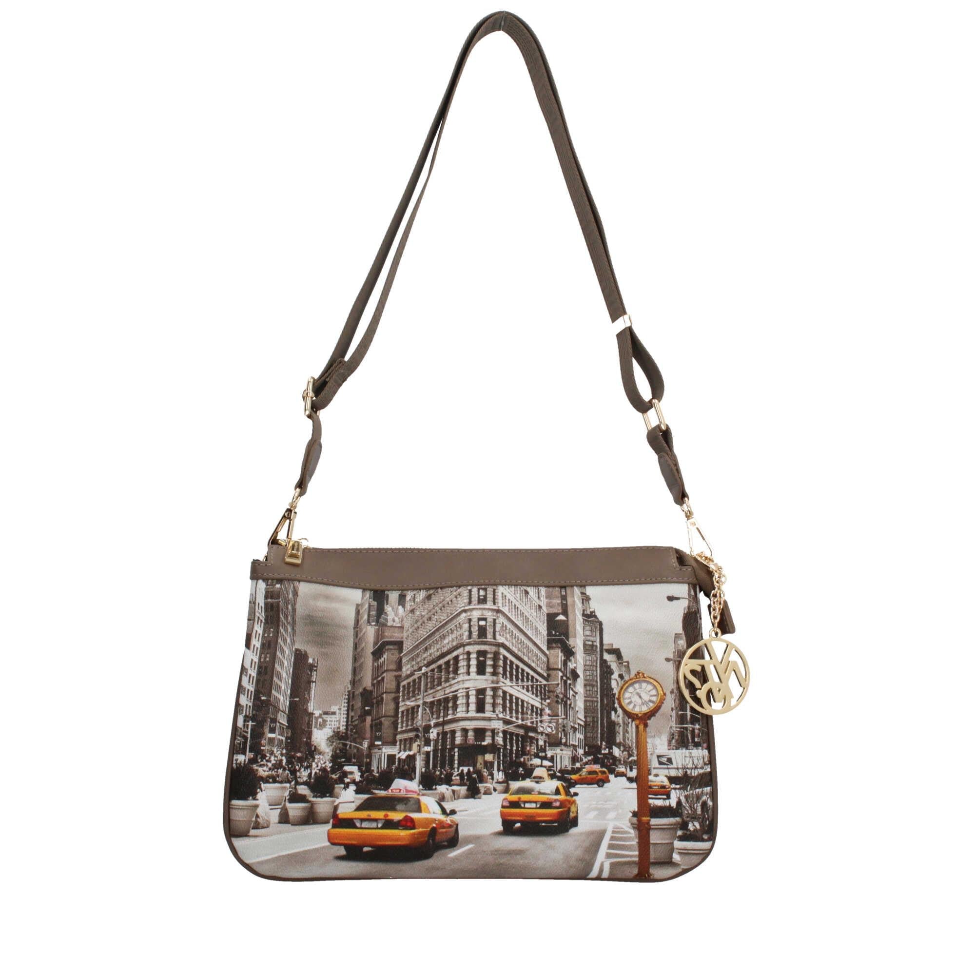 Borsa a tracolla YNot con grafica divertente e tracolla regolabile NEW YORK TU | Giò Fashion