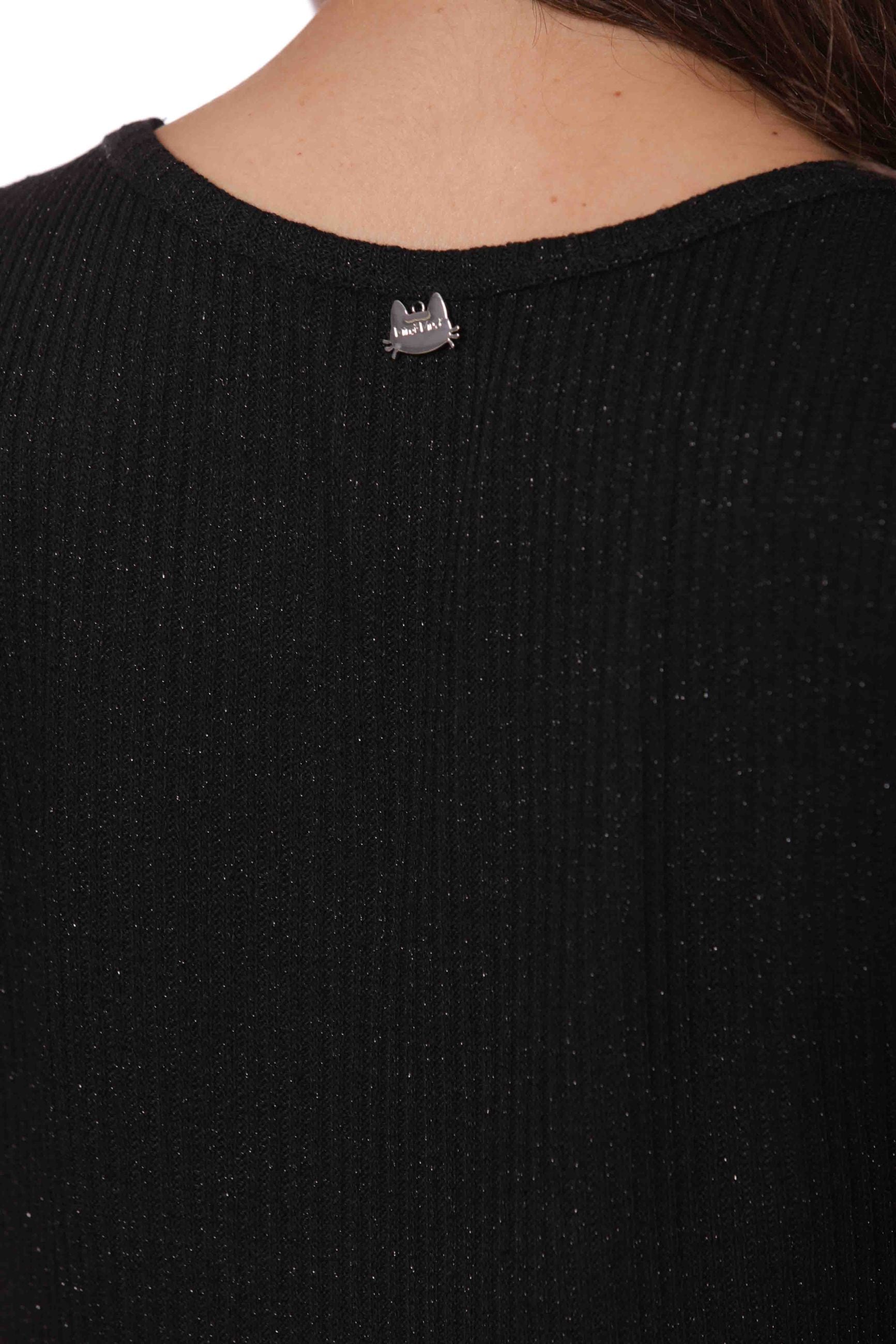 Mimi Mua top a costine con lurex