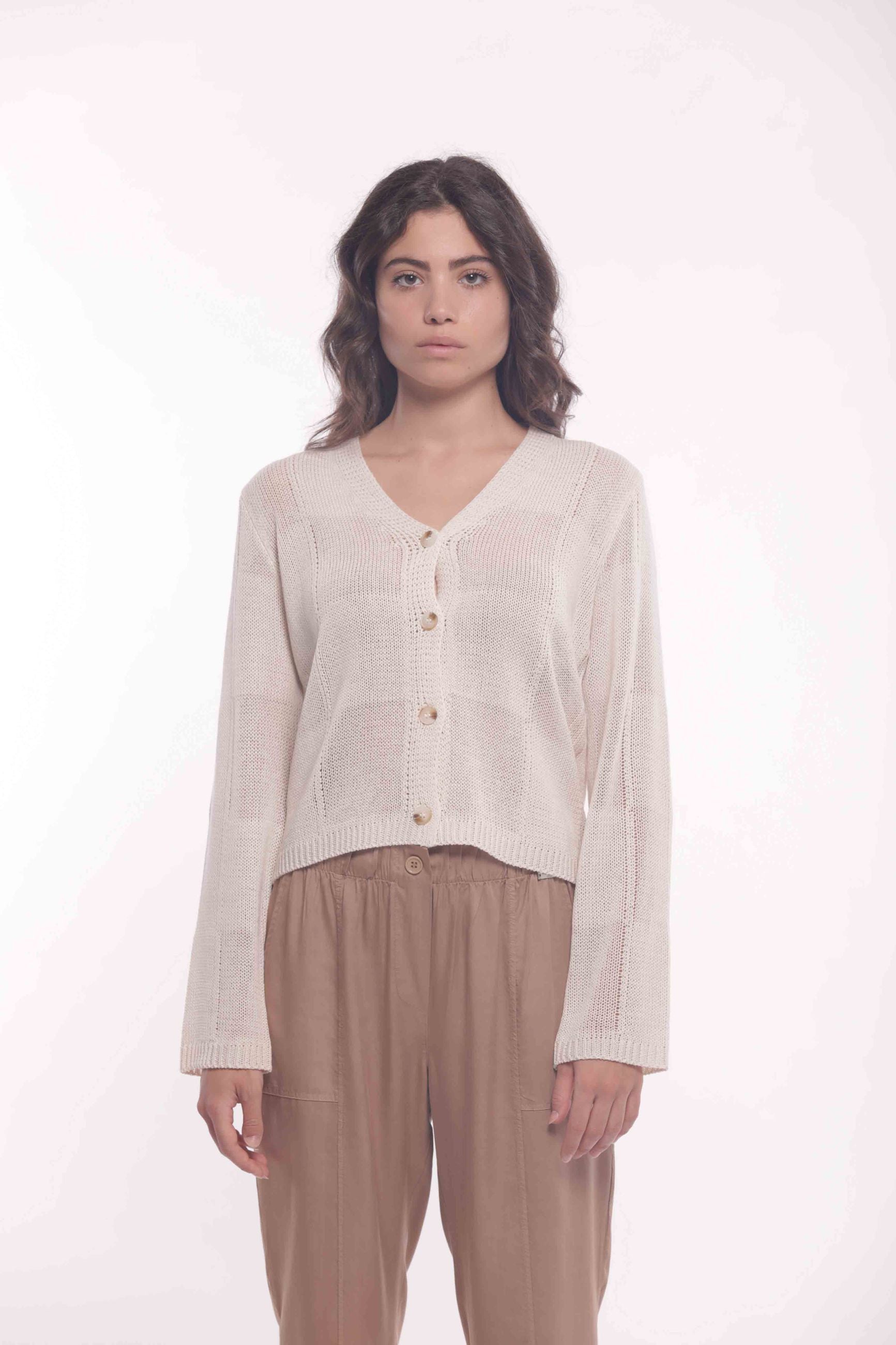 Cardigan Geometrico in Maglia Leggera Mimi Mua