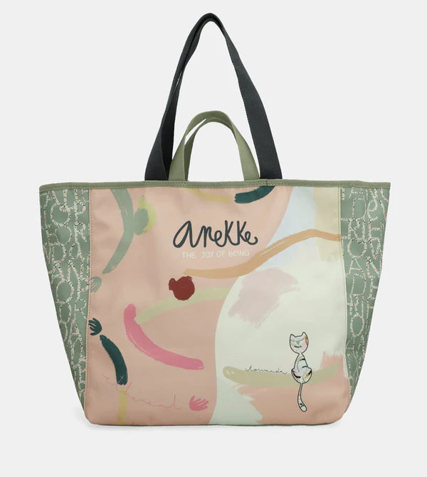 Borsa Shopper Anekke con Design Artistico e Manici Resistenti