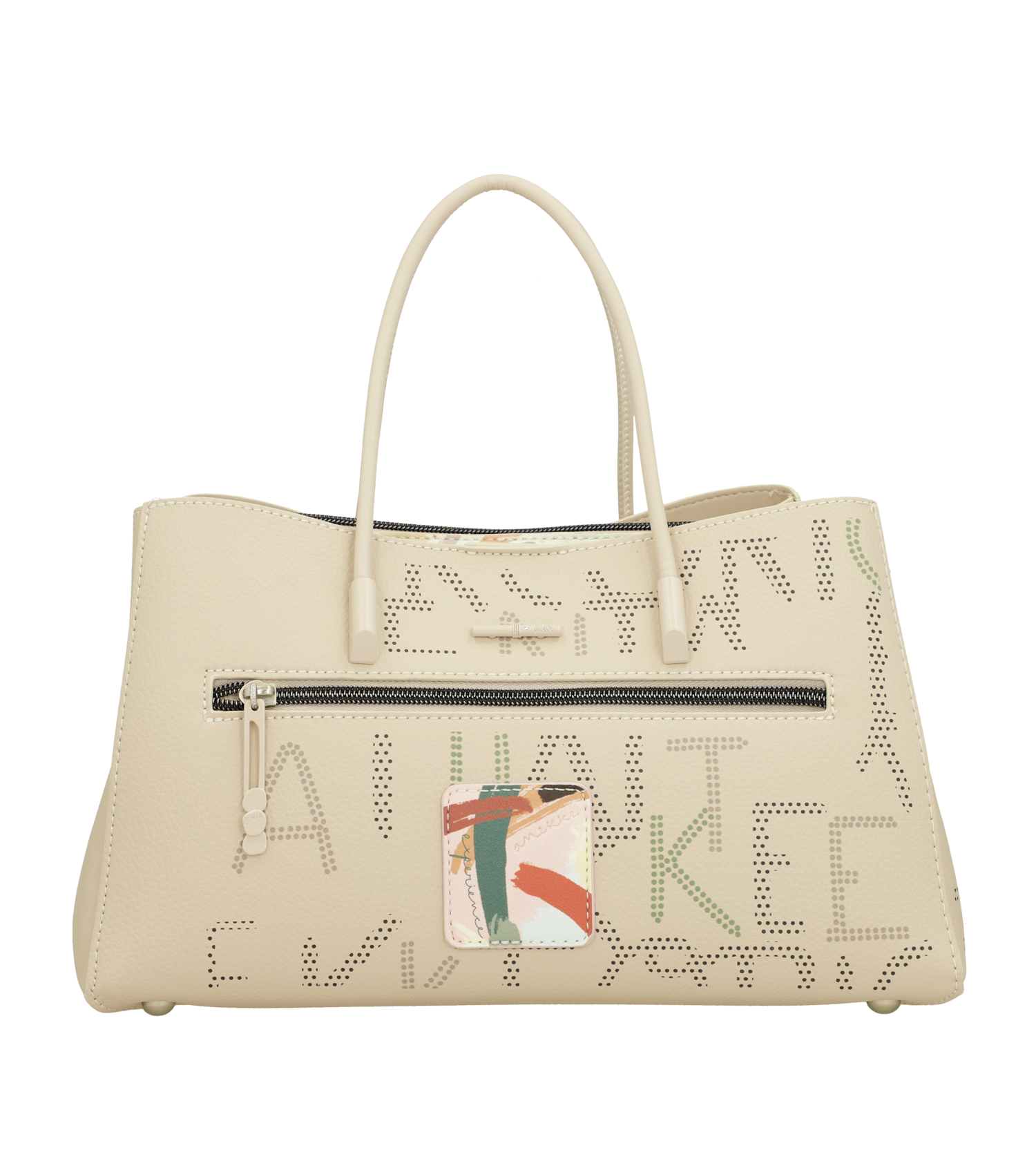 Borsa Anekke con decorazioni traforate e tracolla removibile