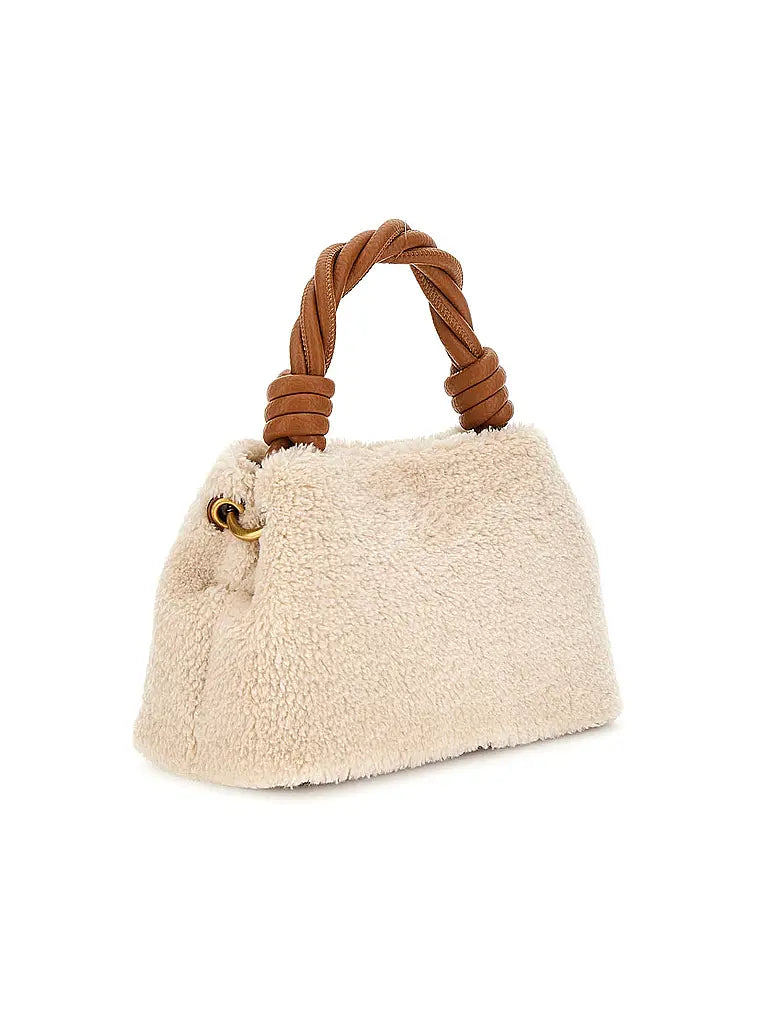 Borsa Guess a mano in peluche con manici intrecciati