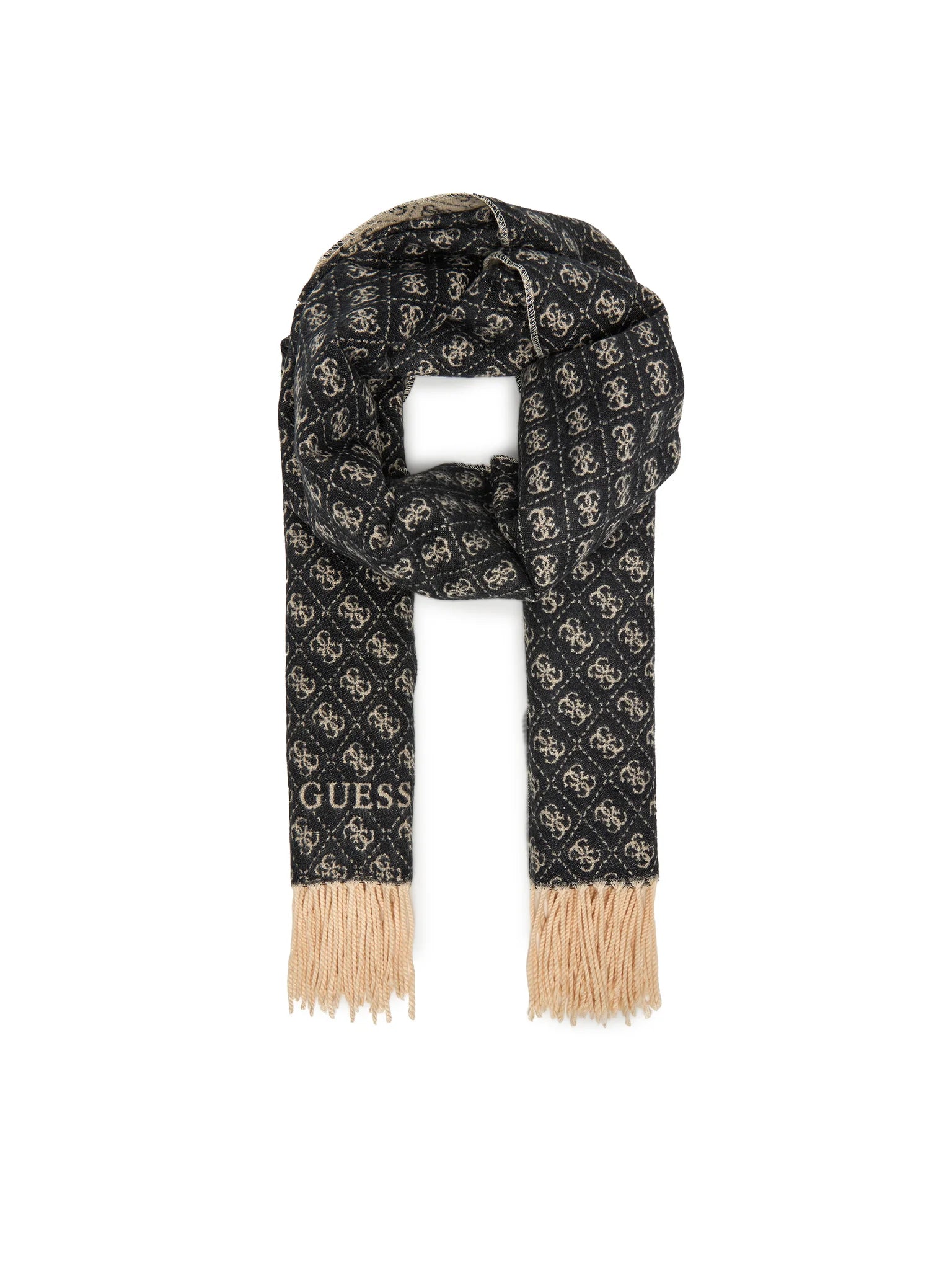 Sciarpa Guess con monogram e frange