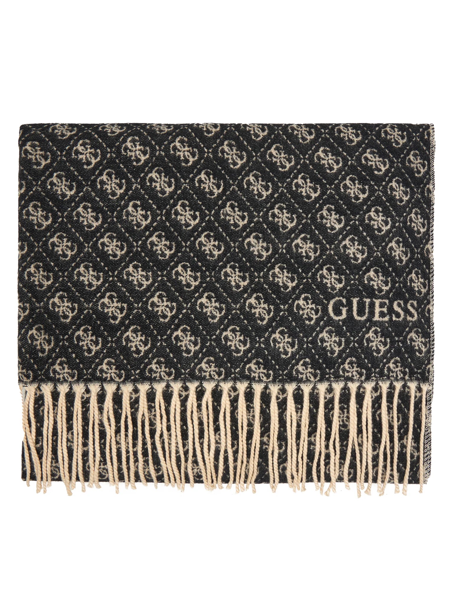 Sciarpa Guess con monogram e frange