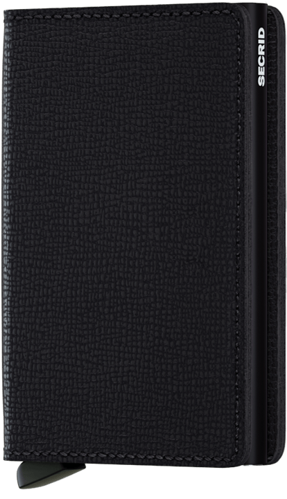 Portafoglio Secrid Slimwallet in pelle con protezione RFID e finitura testurizzata NERO TU | Giò Fashion