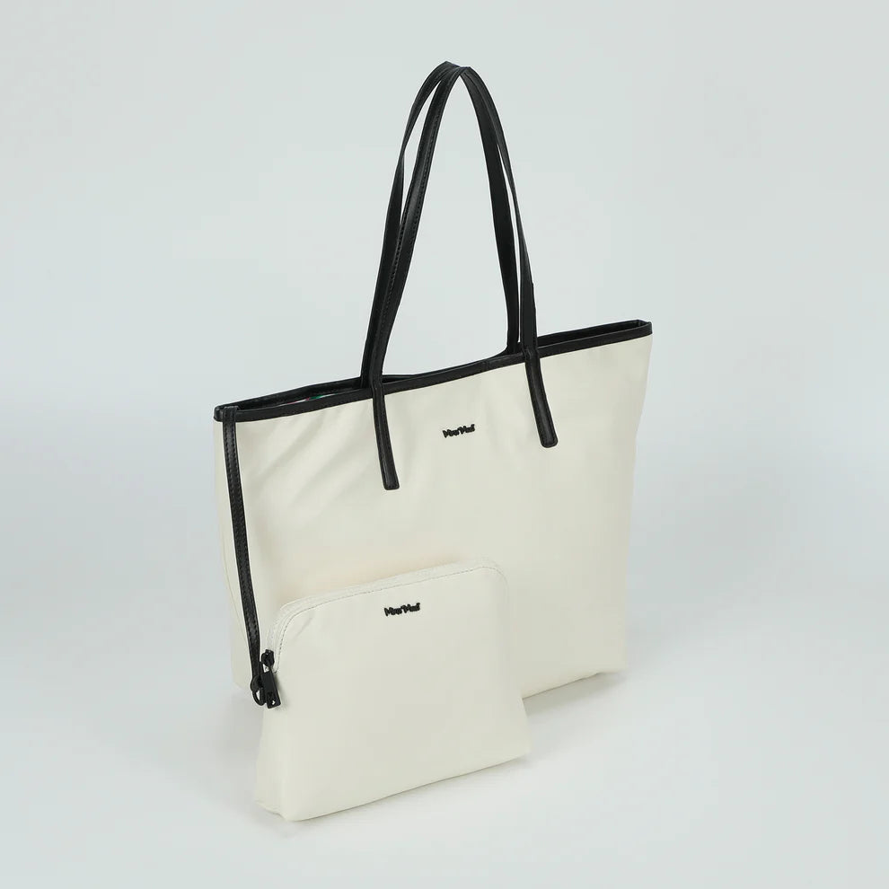 Shopper MIMI MUA con pochette interna e doppi manici Bianco TU | Giò Fashion