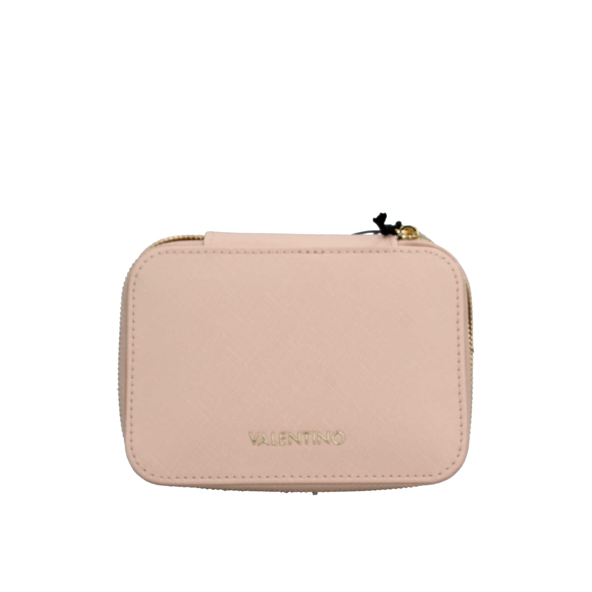 Valentino porta gioielli rigido in saffiano con chiusura zip VPG9MF831