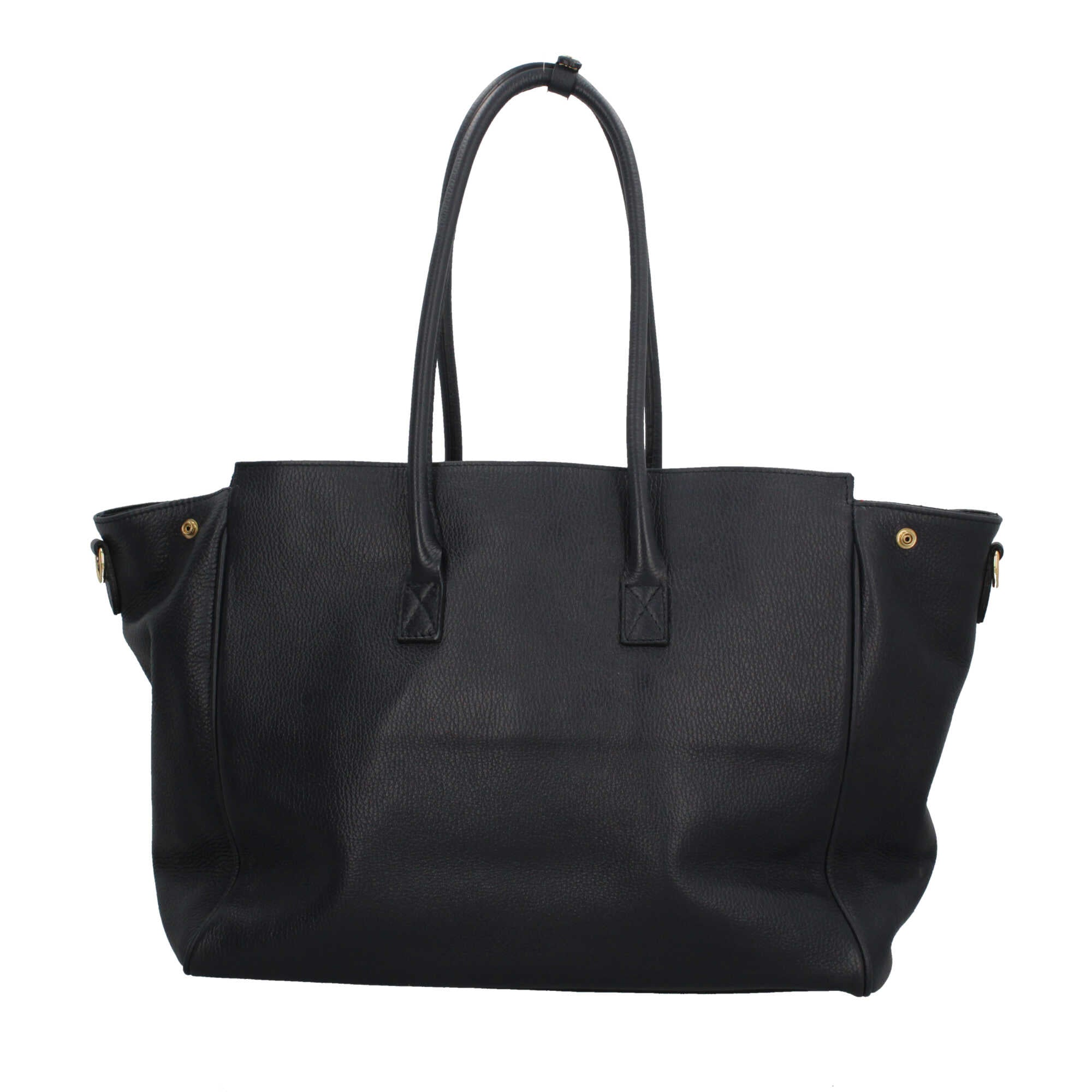Borsa Made in Italy in vera pelle a spalla con design strutturato