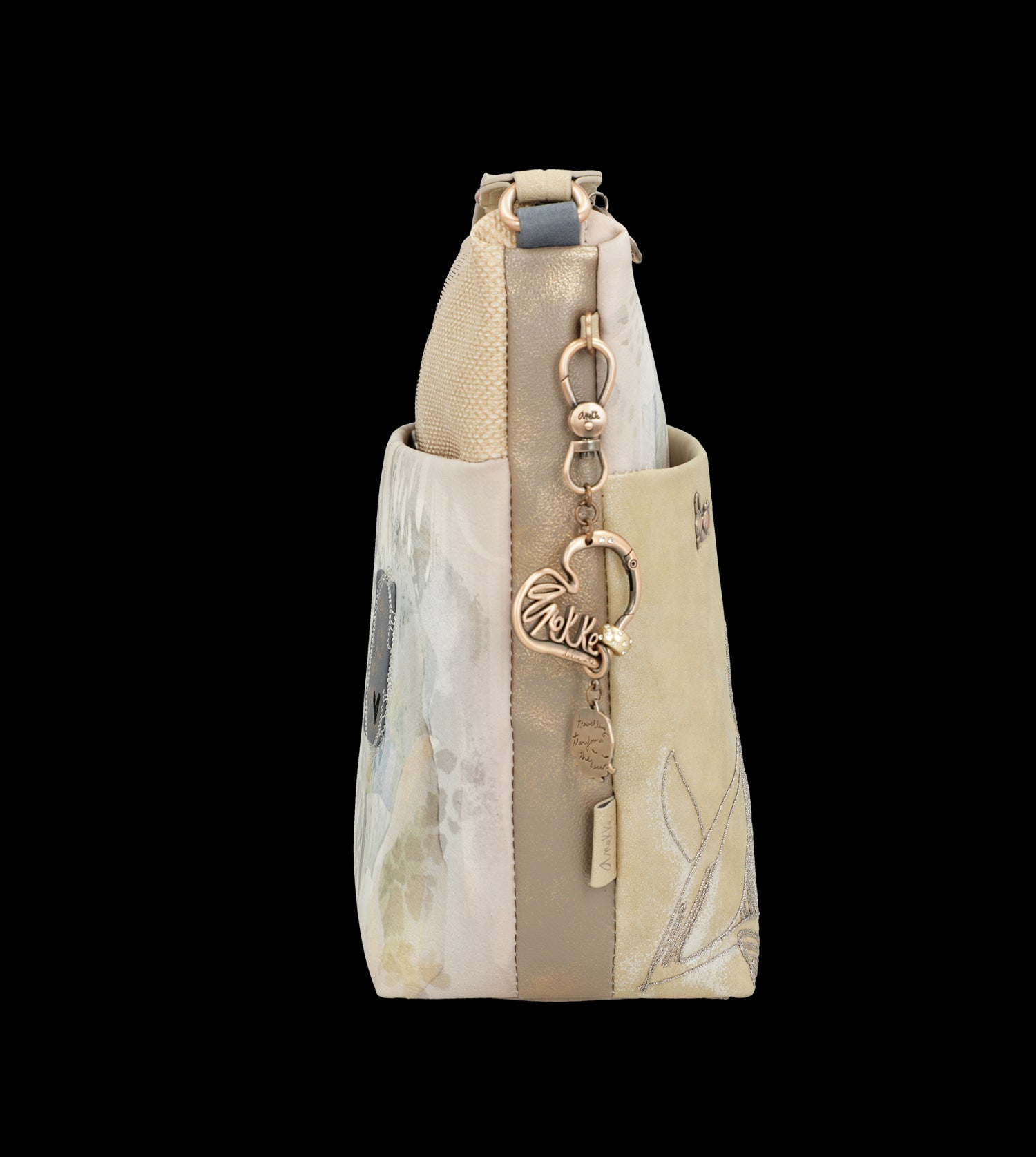 Borsa a tracolla Anekke elegante e capiente con dettagli ricamati