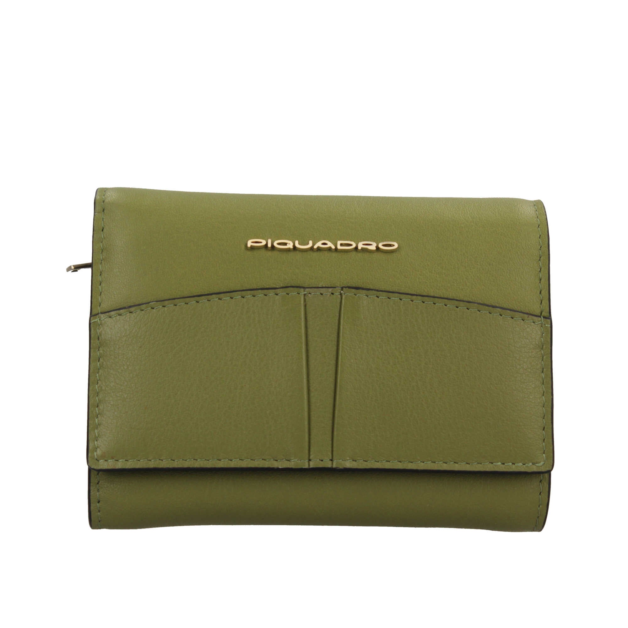 Portafoglio Piquadro piccolo in pelle con protezione RFID