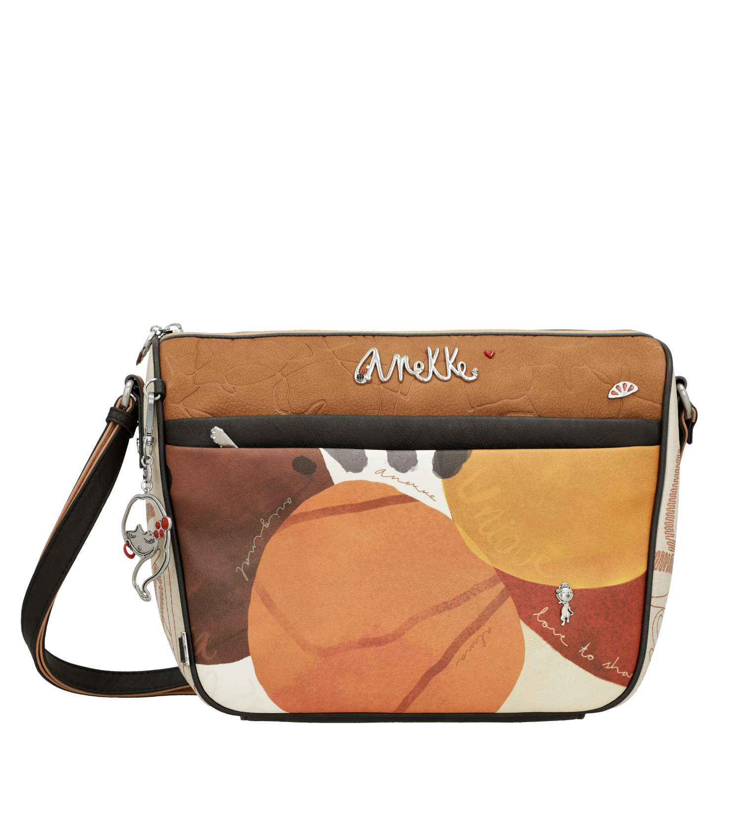Borsa messenger Anekke con tracolla regolabile e dettagli unici Arancione TU | Giò Fashion