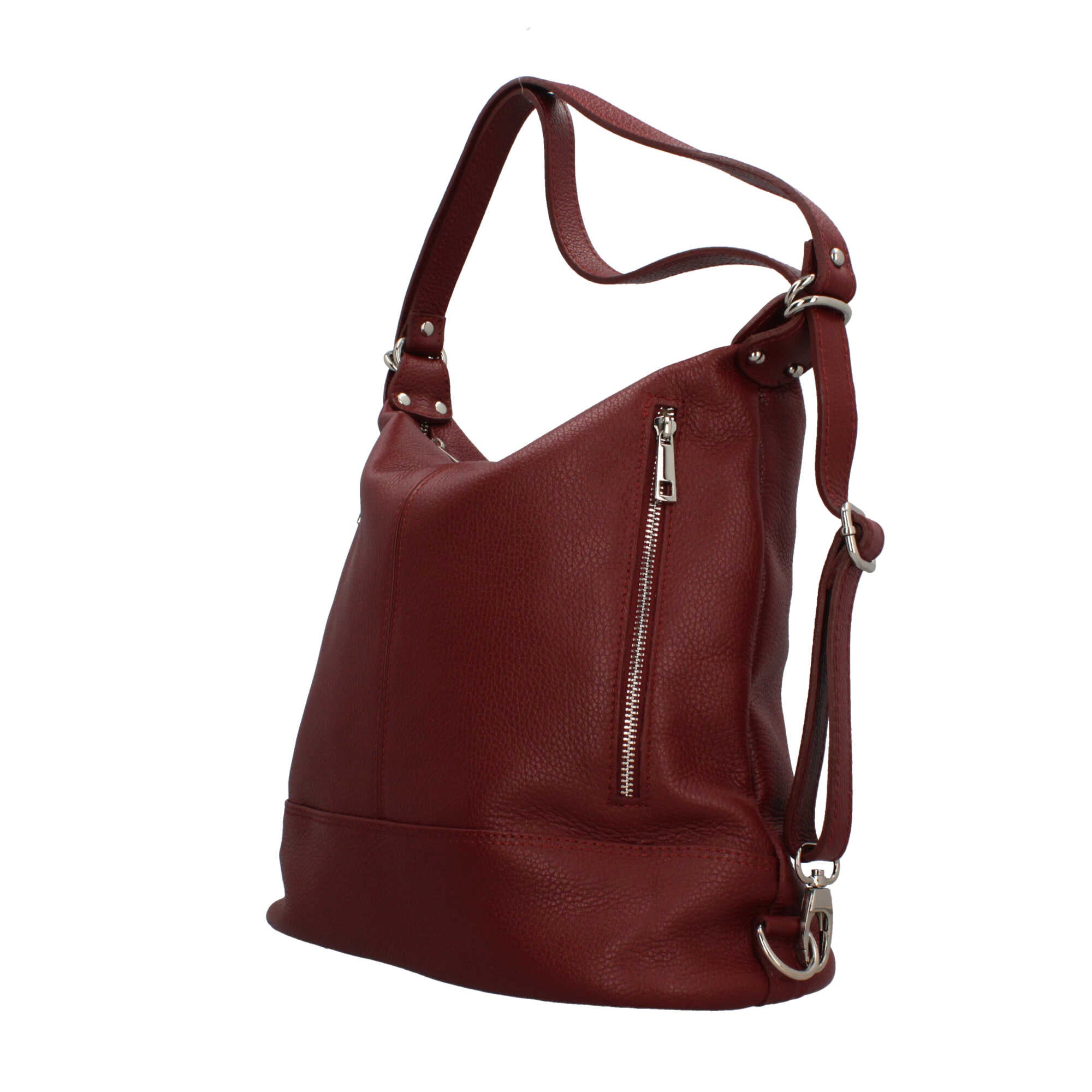 Borsa zaino Made in Italy con tasche frontali e tracolla regolabile