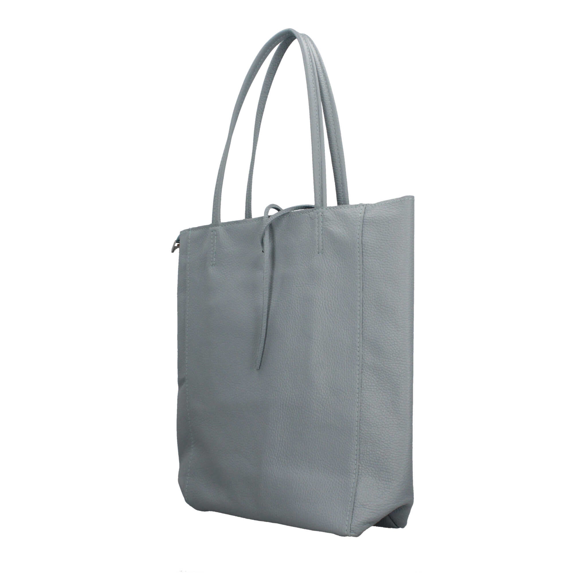 Shopper in pelle martellata Made in Italy dal design essenziale