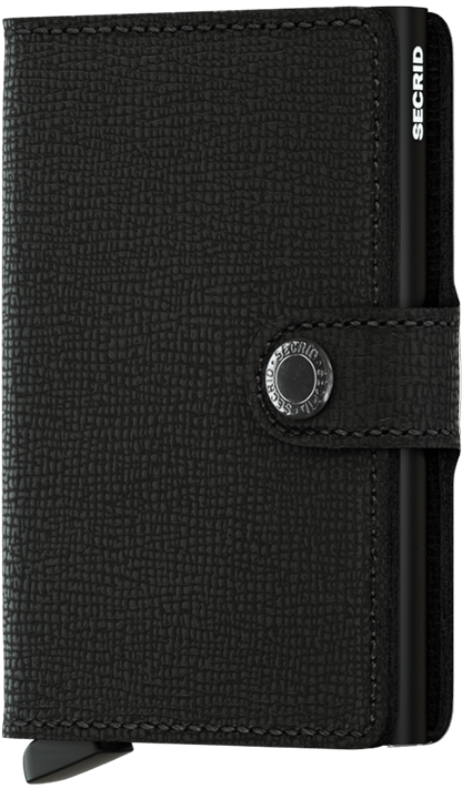 Portafoglio Secrid Miniwallet in pelle con protezione RFID e finitura testurizzata NERO TU | Giò Fashion