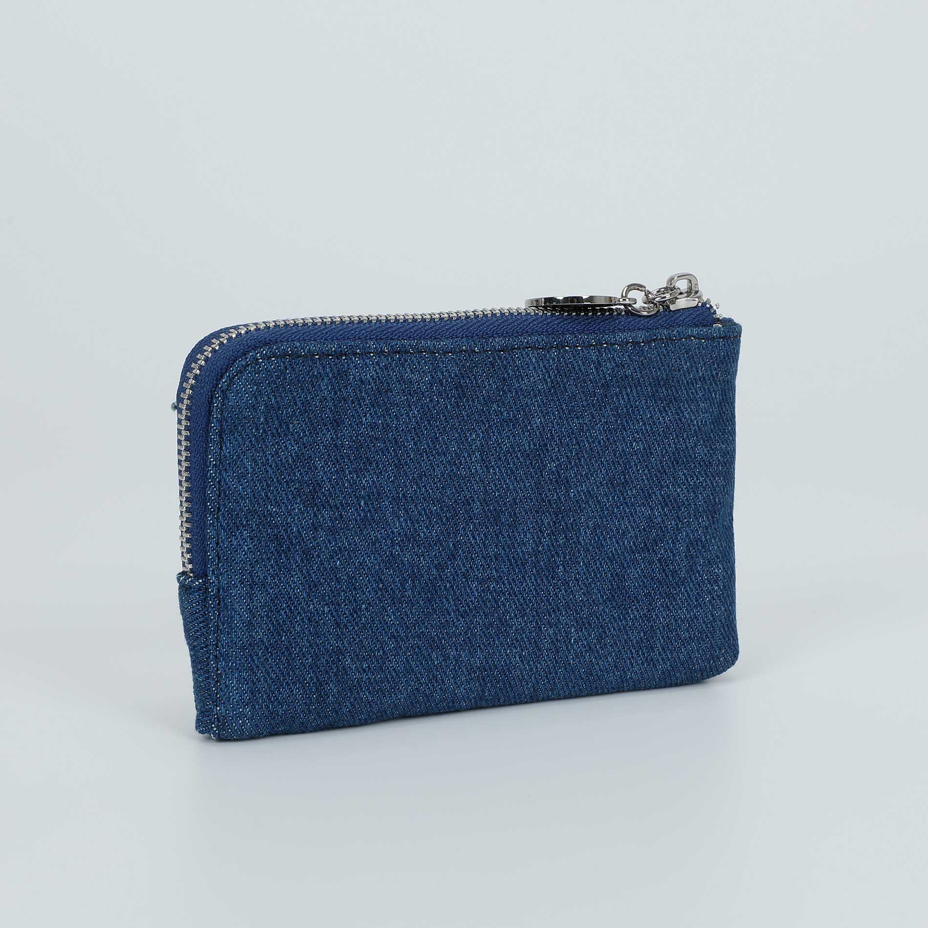 Portafoglio Mimi Mua piccolo in jeans con zip