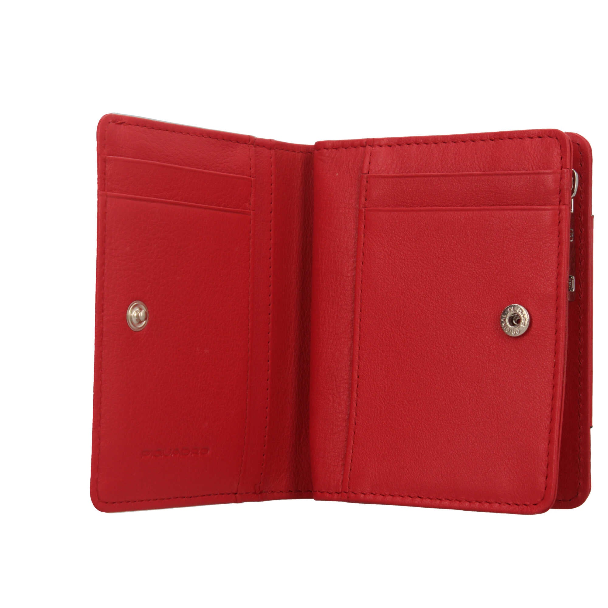 Piquadro portafoglio compatto in pelle con protezione RFID e porta monete