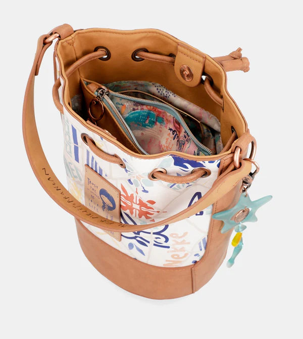Borsa a secchiello Anekke stile Mediterraneo Beige TU | Giò Fashion