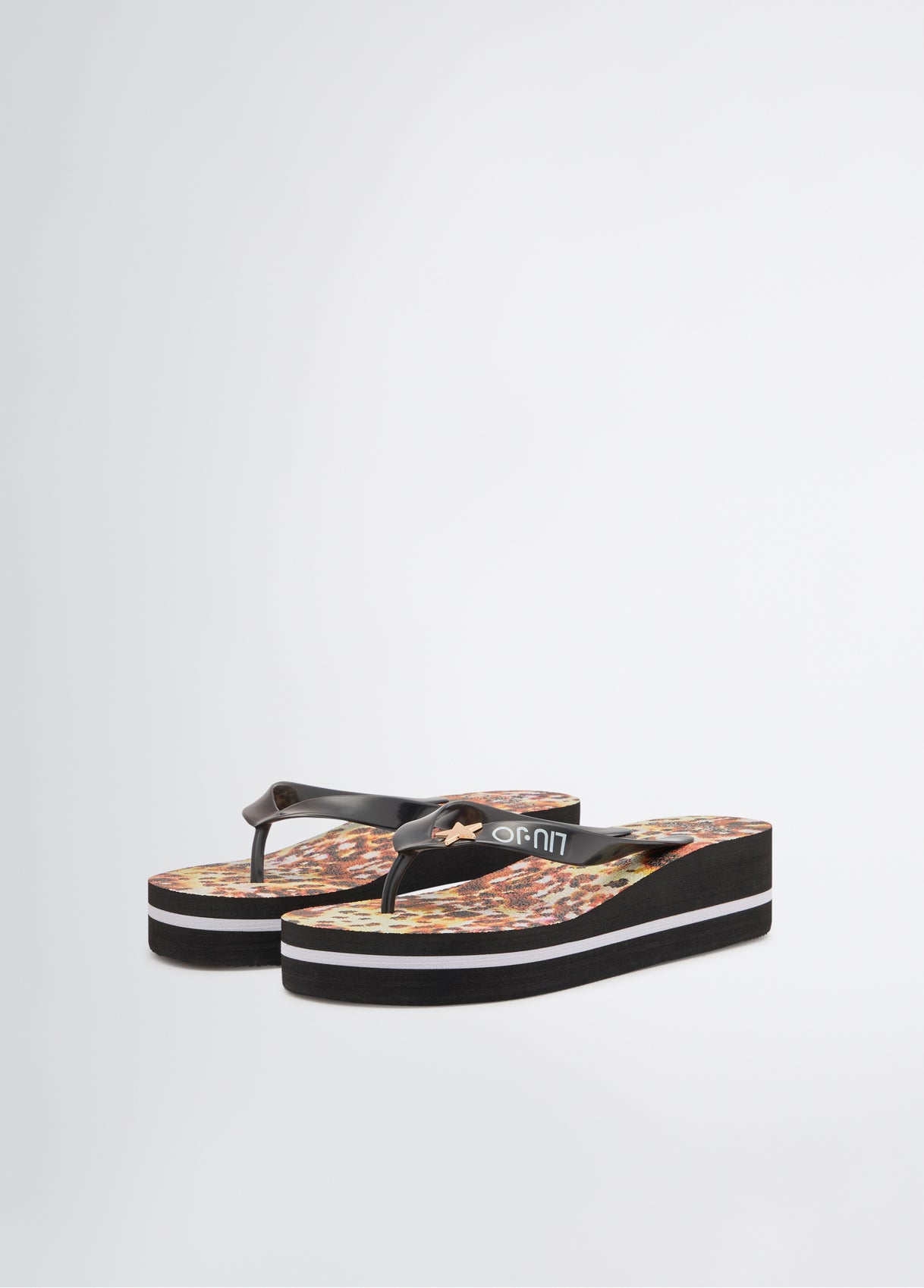 Infradito platform Liu Jo con stampa e logo