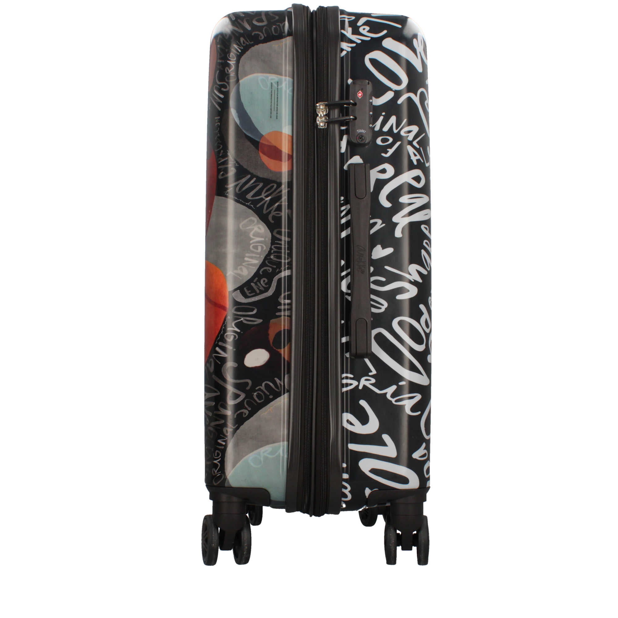 Trolley Anekke rigido con design artistico e 4 ruote