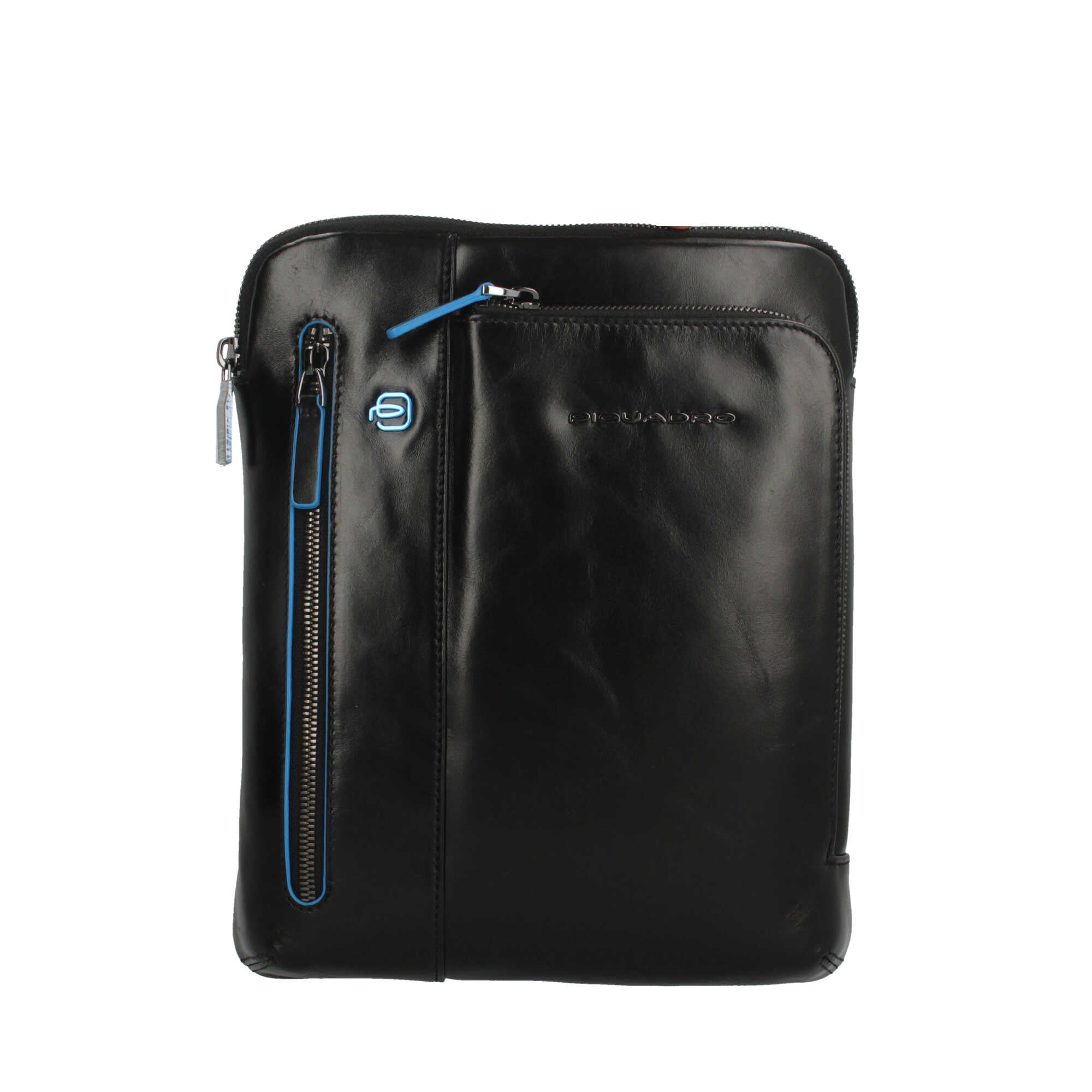 Borsa a tracolla in pelle Piquadro con tasche multiple