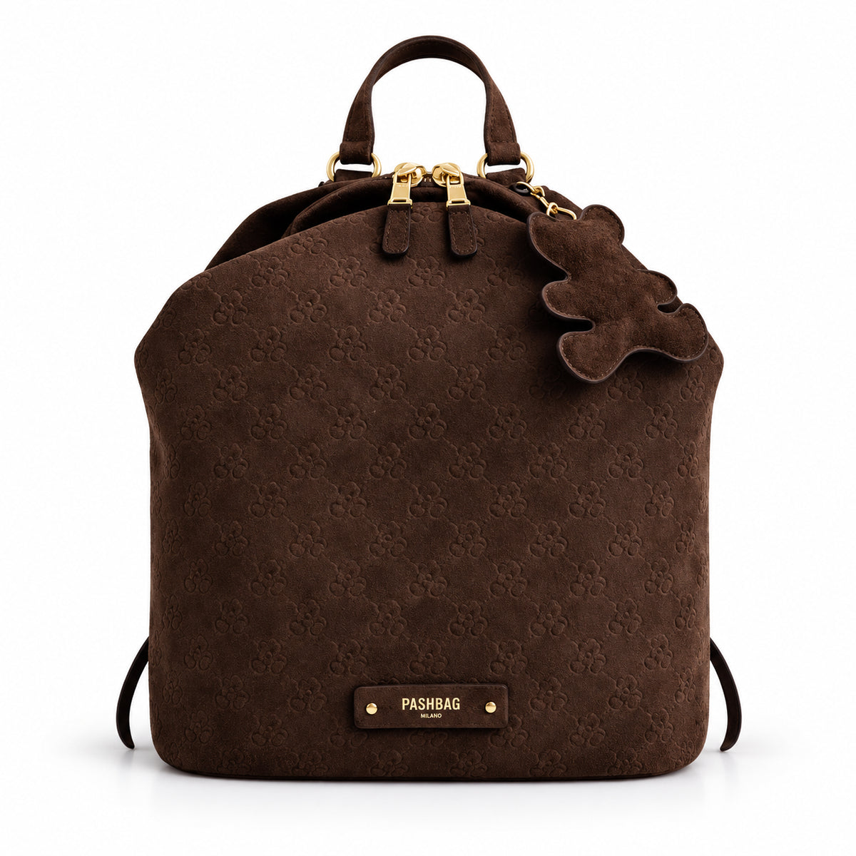 PashBag Zaino Donna con Texture in Rilievo e Charm