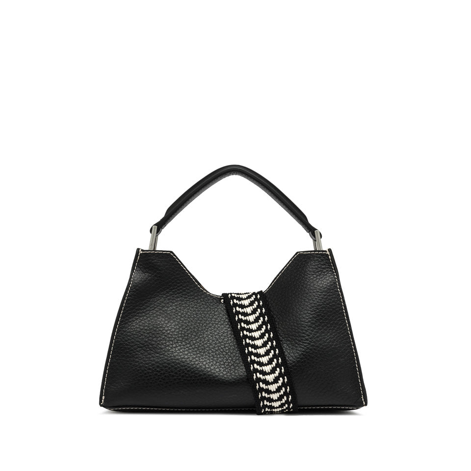 Borsa a mano Gianni Chiarini in pelle con dettaglio intrecciato NERO TU | Giò Fashion