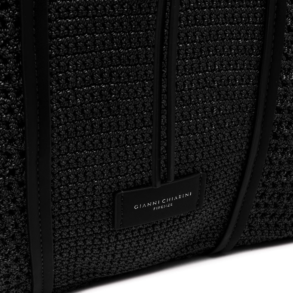 Shopping bag Gianni Chiarini in tessuto uncinetto con design raffinato