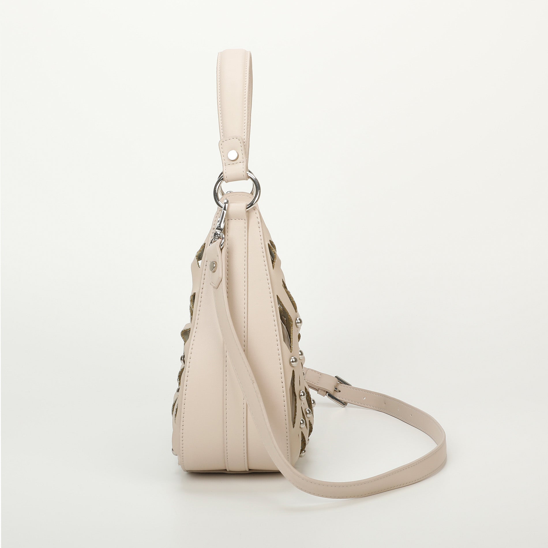 Mimi Mua borsa a spalla effetto rete con borchie