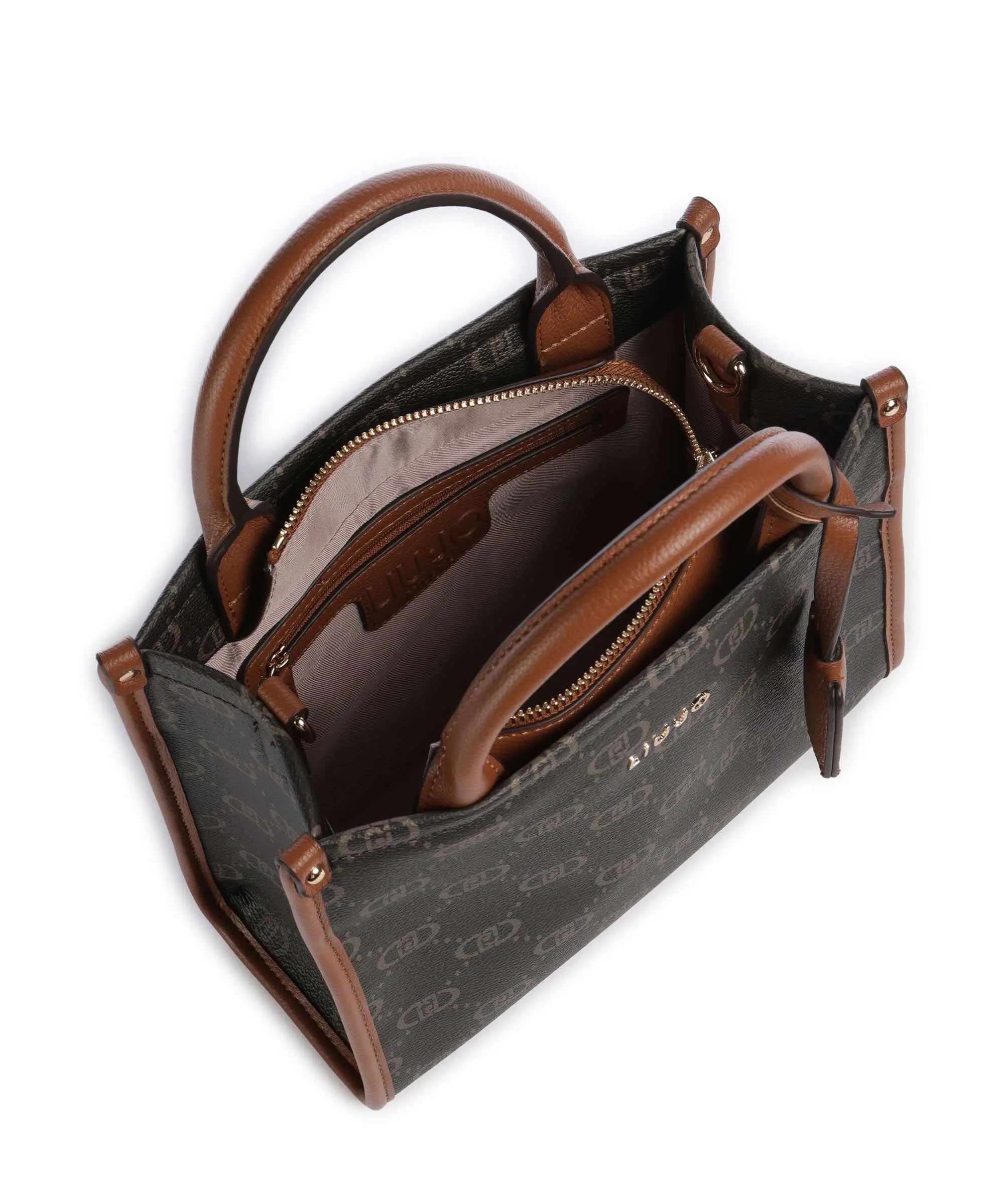Borsa Liu Jo a mano con tracolla e logo all over CUOIO TU | Giò Fashion