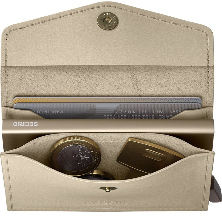 Portafoglio Secrid Miniwallet EOr Latte compatto con protezione RFID Beige TU | Giò Fashion