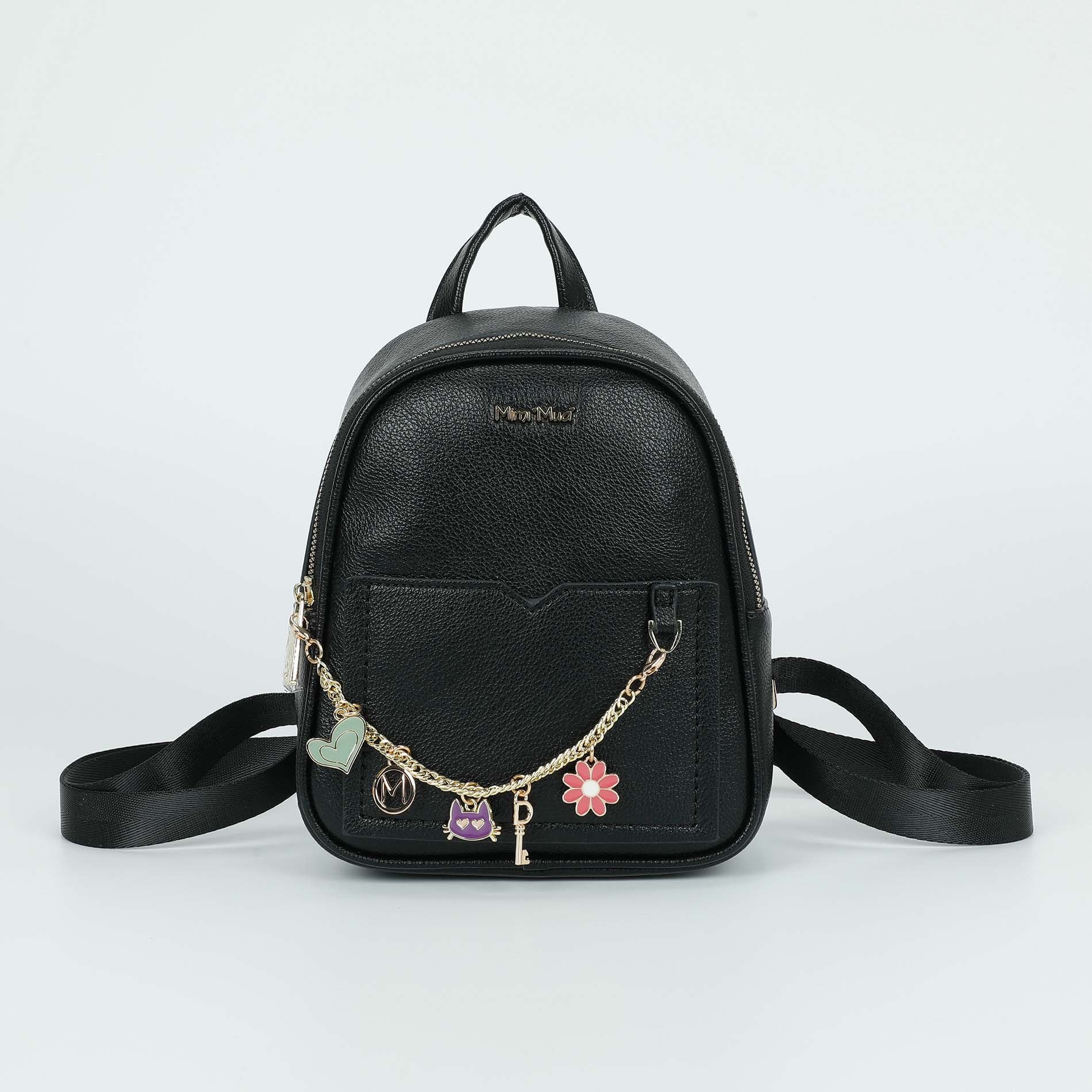 Mimi Mua zaino piccolo con catena decorativa