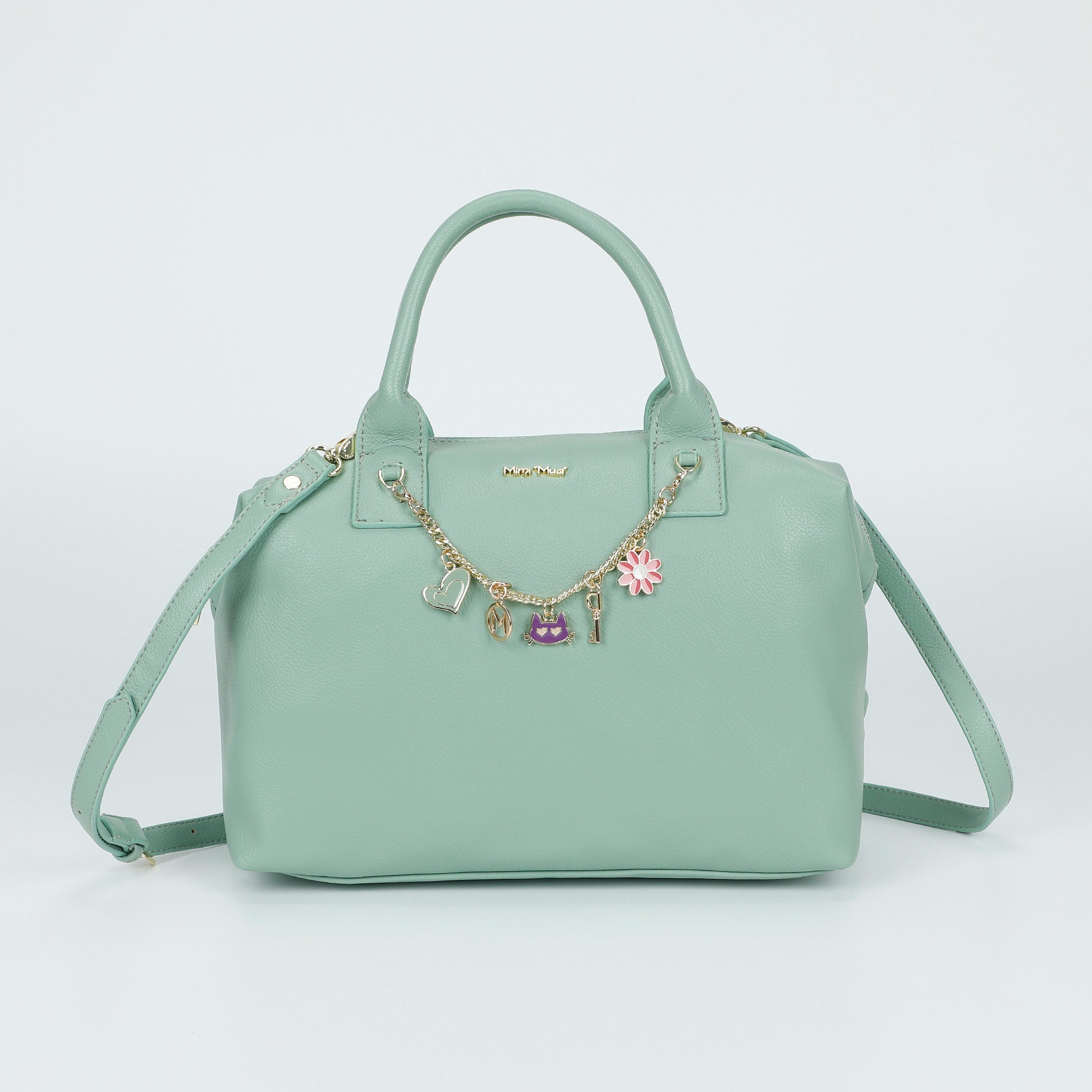 Mimi Mua borsa bauletto con catena decorativa