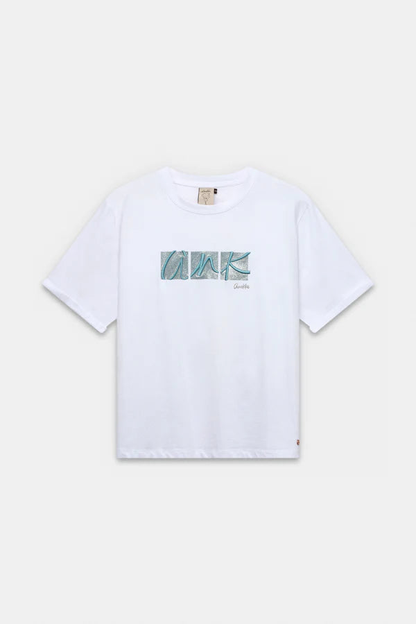 T shirt donna Anekke manica corta con logo grafico frontale Bianco S/M | Giò Fashion