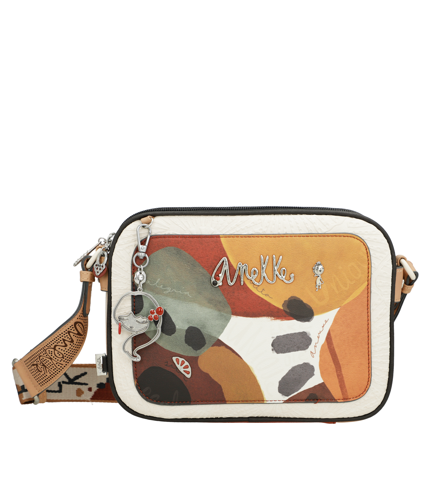 Borsa a tracolla Anekke compatta con design moderno e dettagli decorativi Arancione TU | Giò Fashion