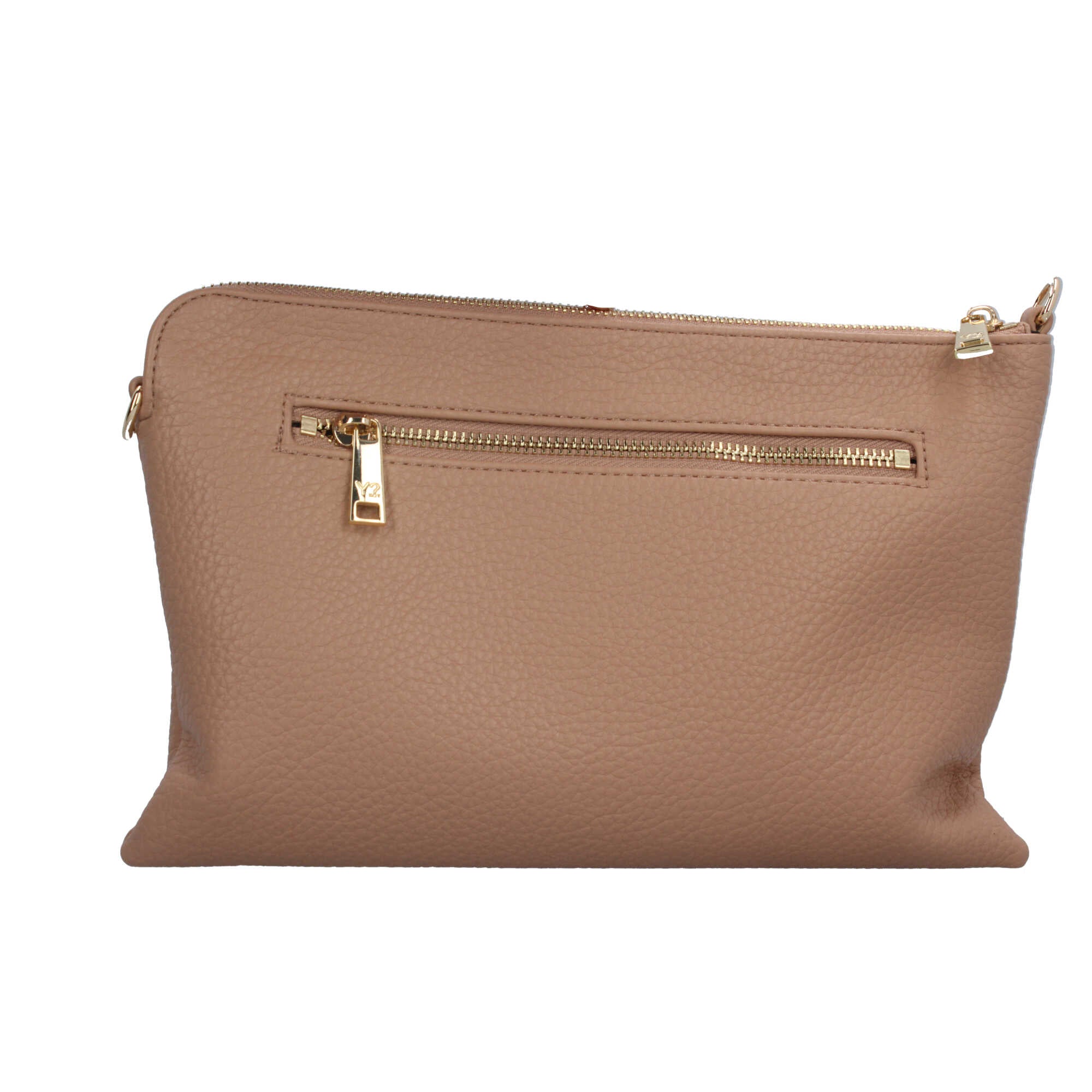 Pochette con chiusura zip e tracolla regolabile Beige TU | Giò Fashion