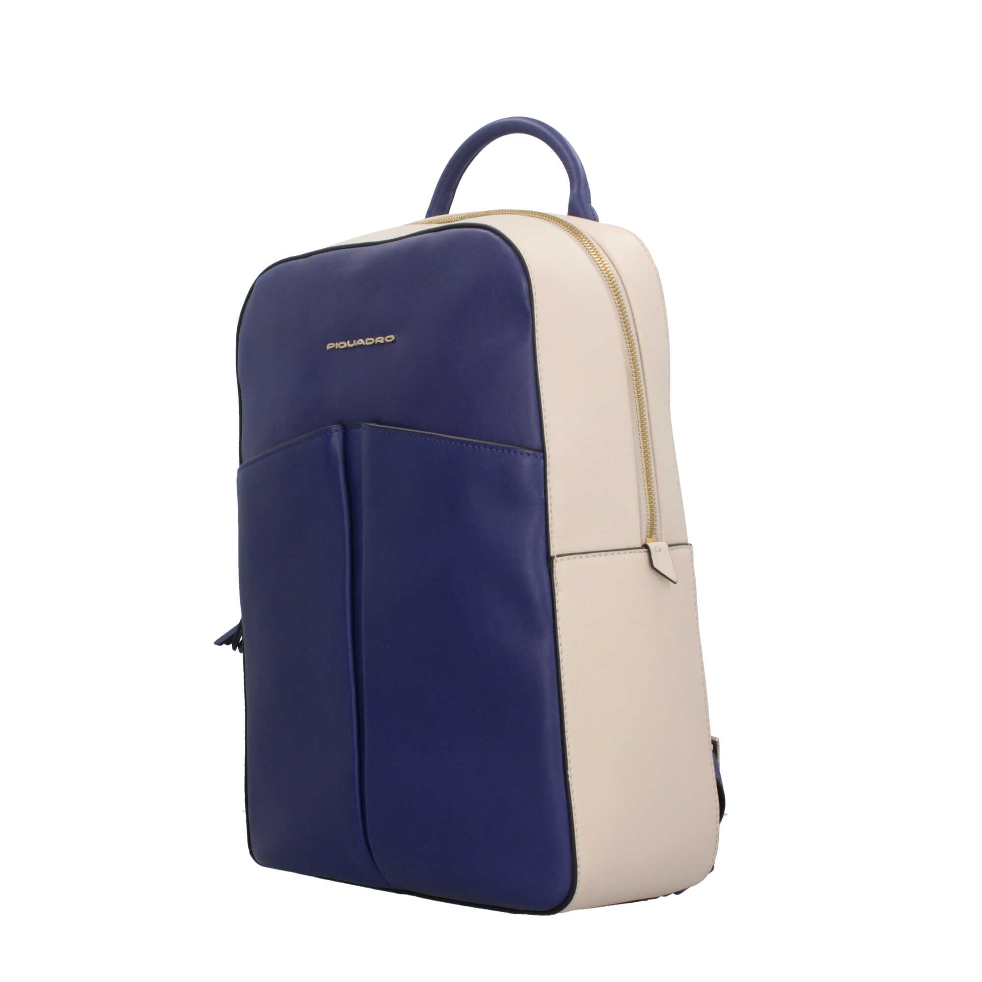 Piquadro zaino porta PC 14'' in pelle con protezione RFID e tasche multifunzione