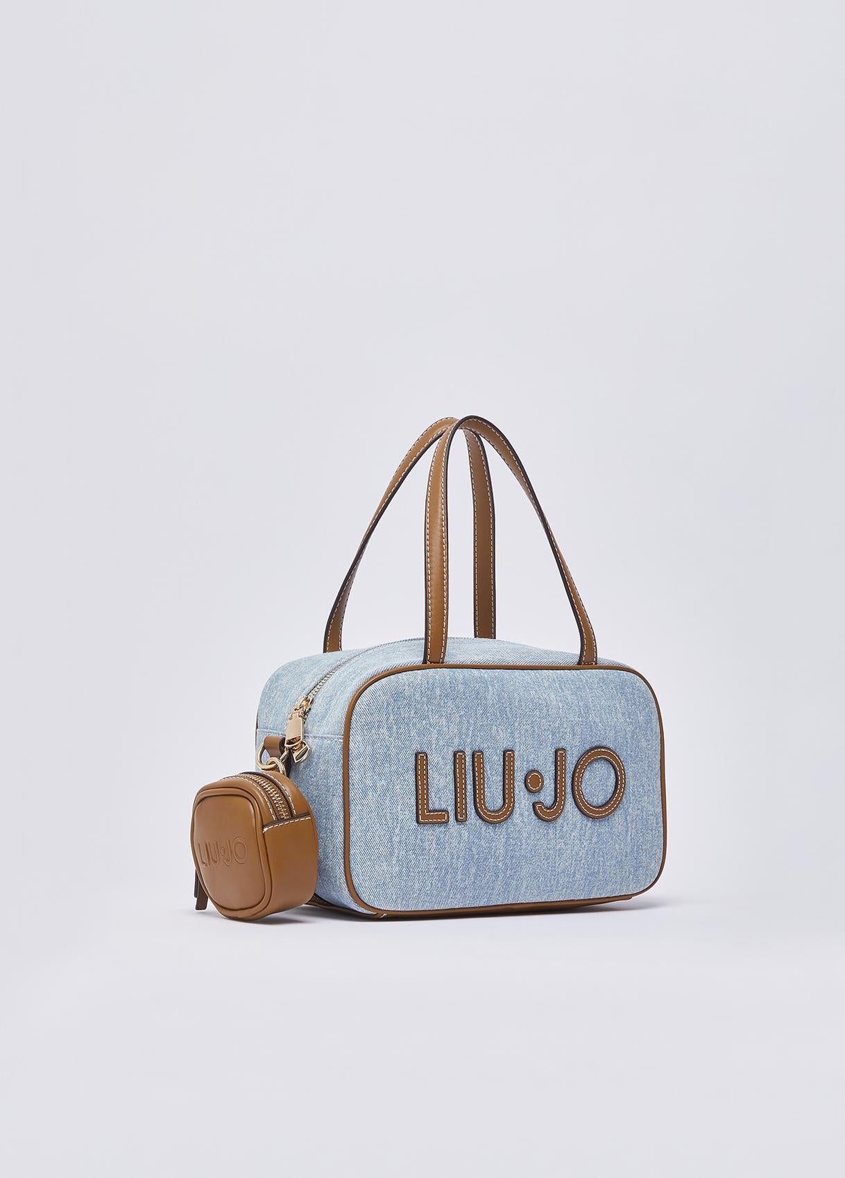 Borsa a Mano Liu Jo con Logo Frontale e Tracolla Rimovibile Denim TU | Giò Fashion
